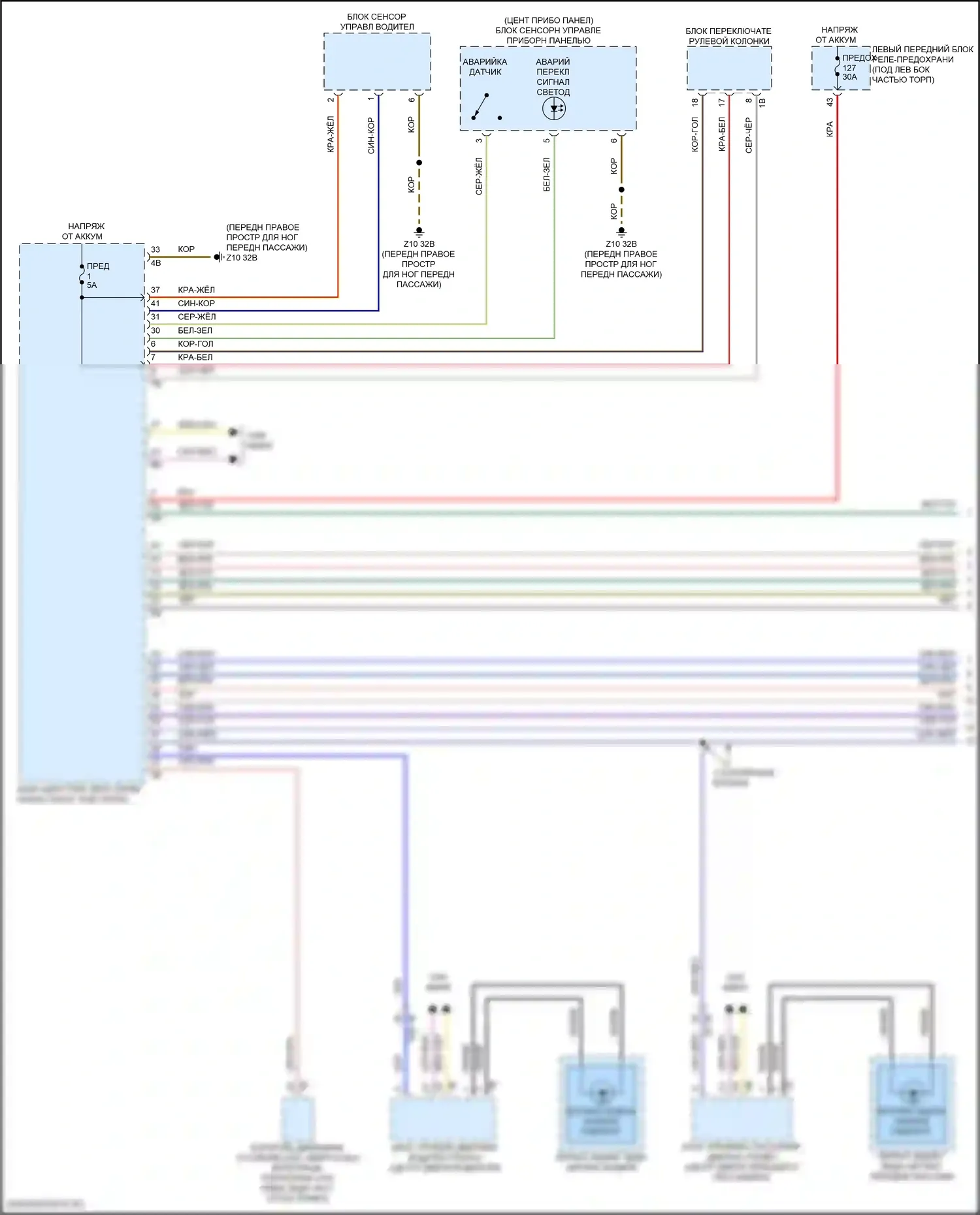 i5 BMW G60 (2023-2024): Электросхема фар и фонарей (1 из 2) 