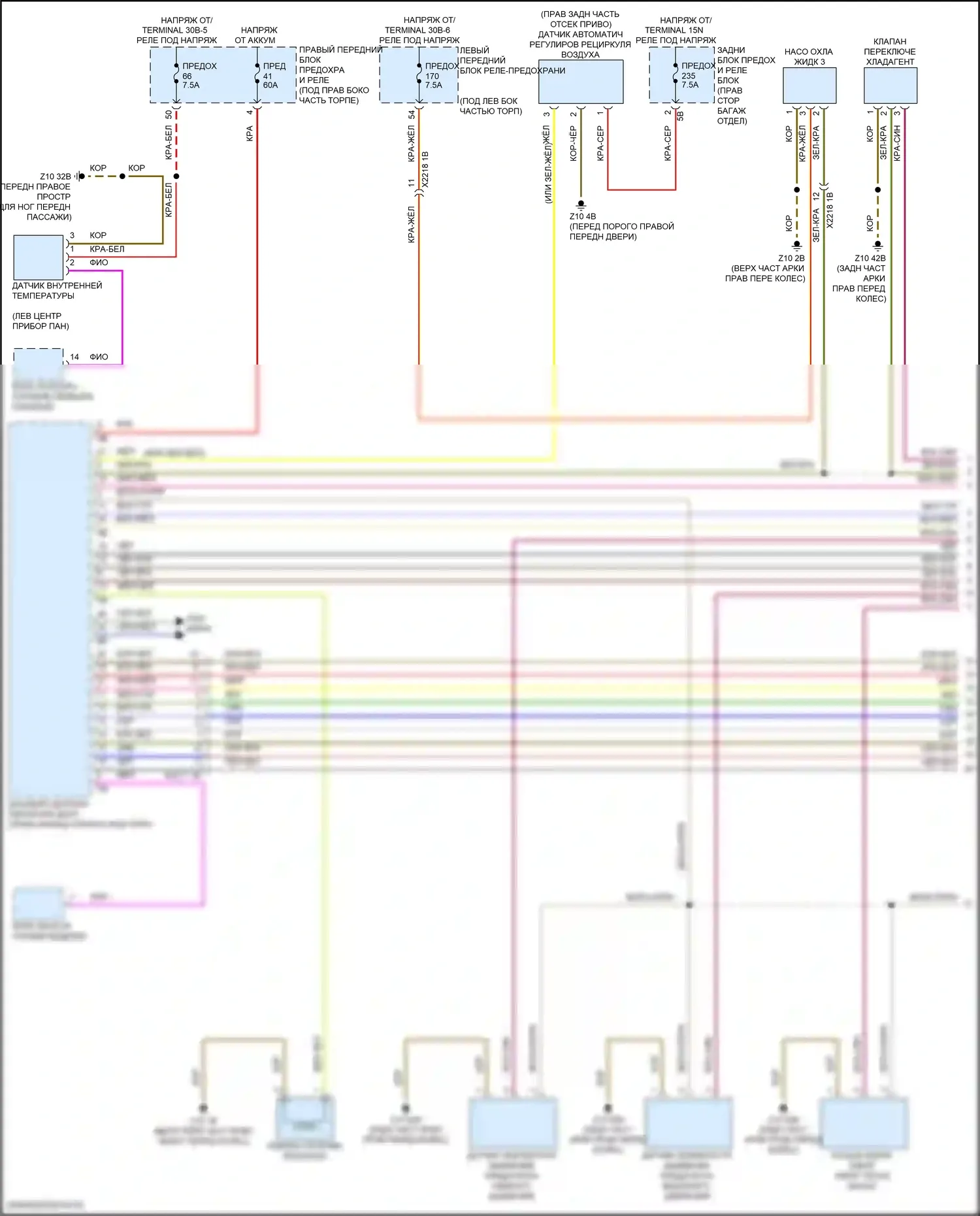 i5 BMW G60 (2023-2024): Электросхема климат контроля, 2 зоны (1 из 5) 