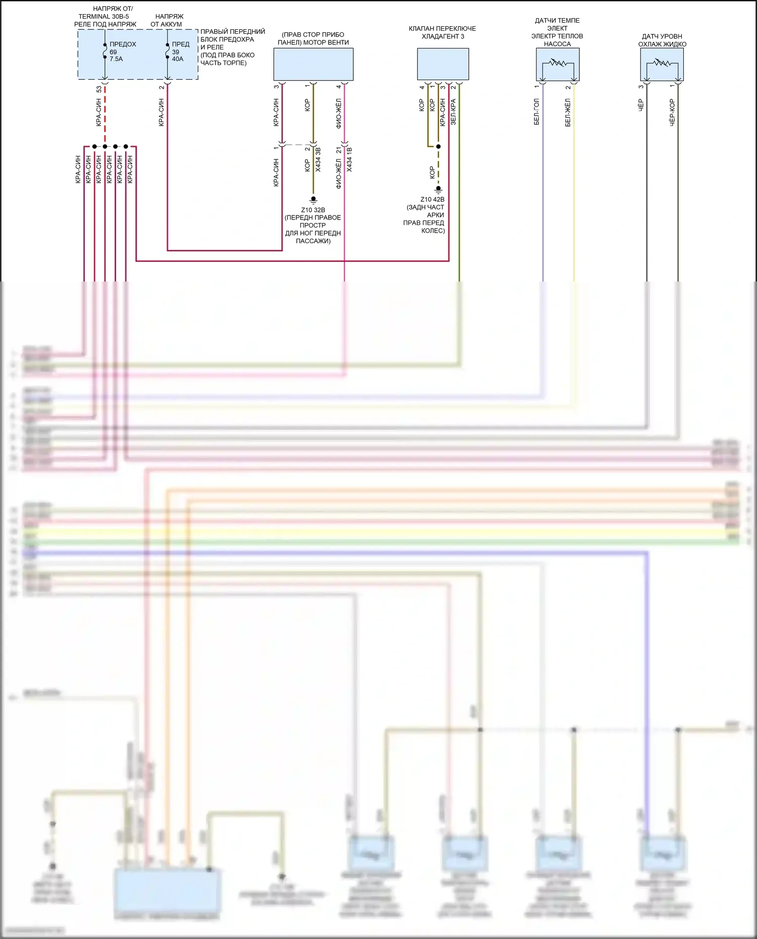 i5 BMW G60 (2023-2024): Электросхема климат контроля, 2 зоны (2 из 5) 