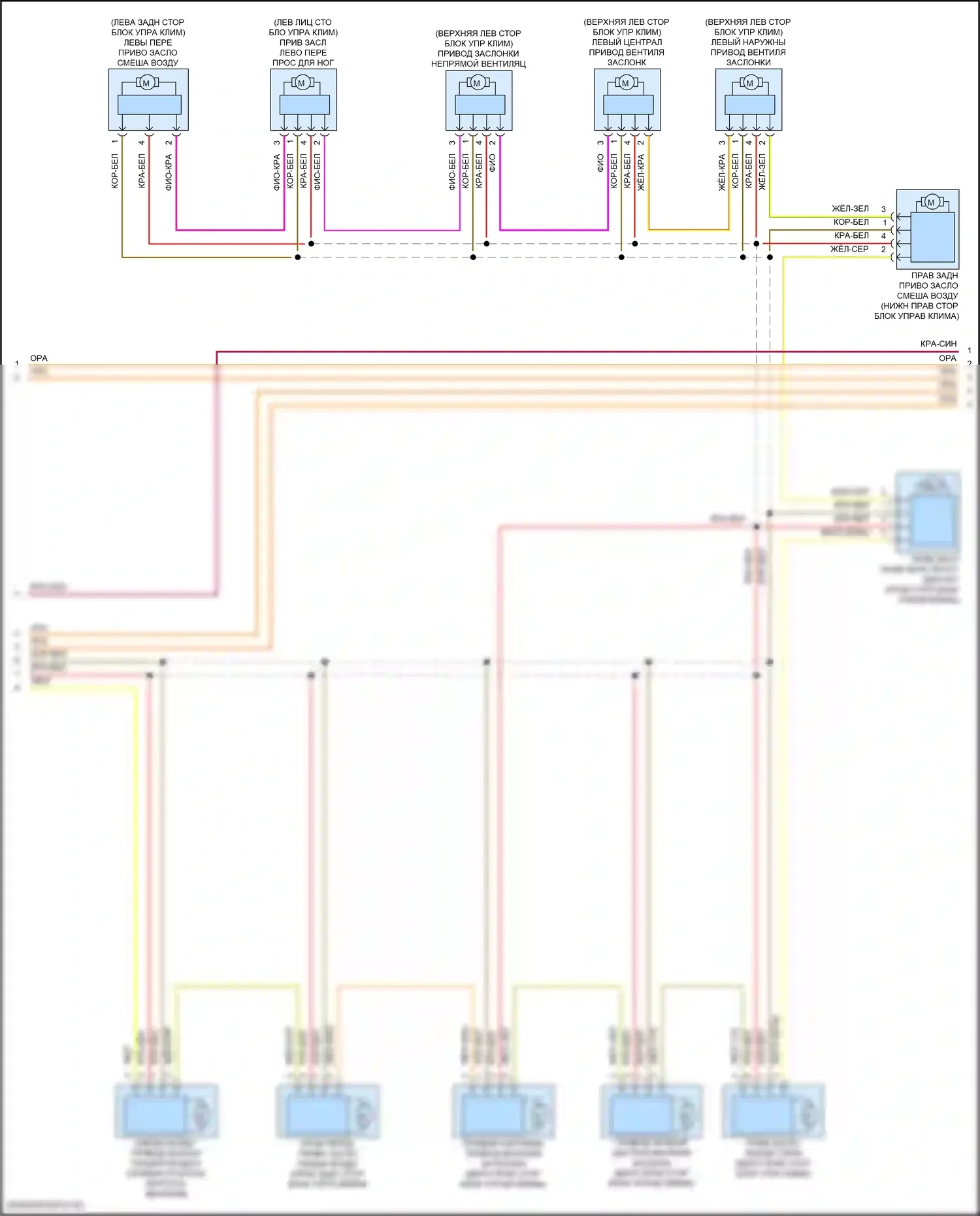 i5 BMW G60 (2023-2024): Электросхема климат контроля, 2 зоны (4 из 5) 