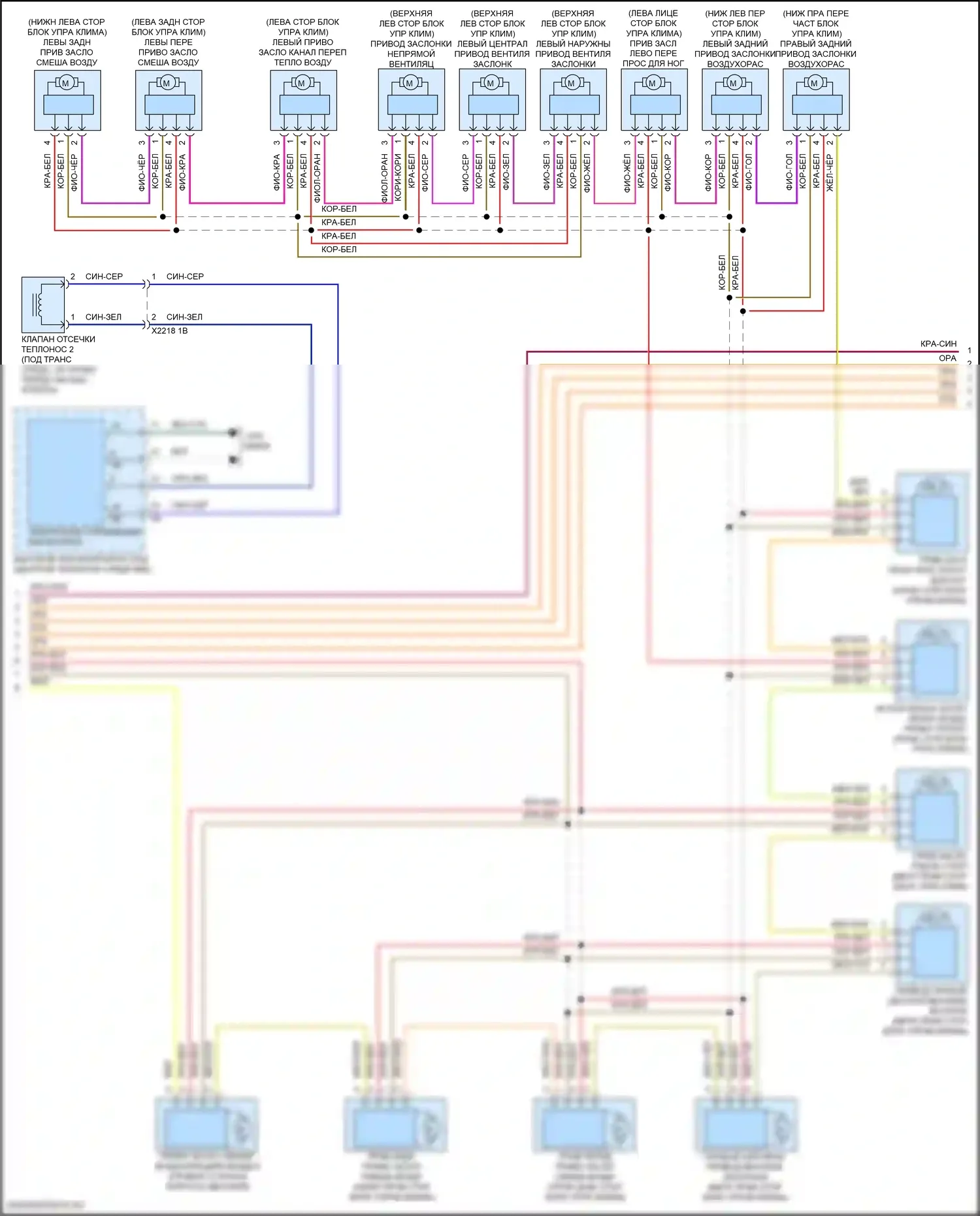 i5 BMW G60 (2023-2024): Электросхема климат контроля, 4 зоны (4 из 5) 