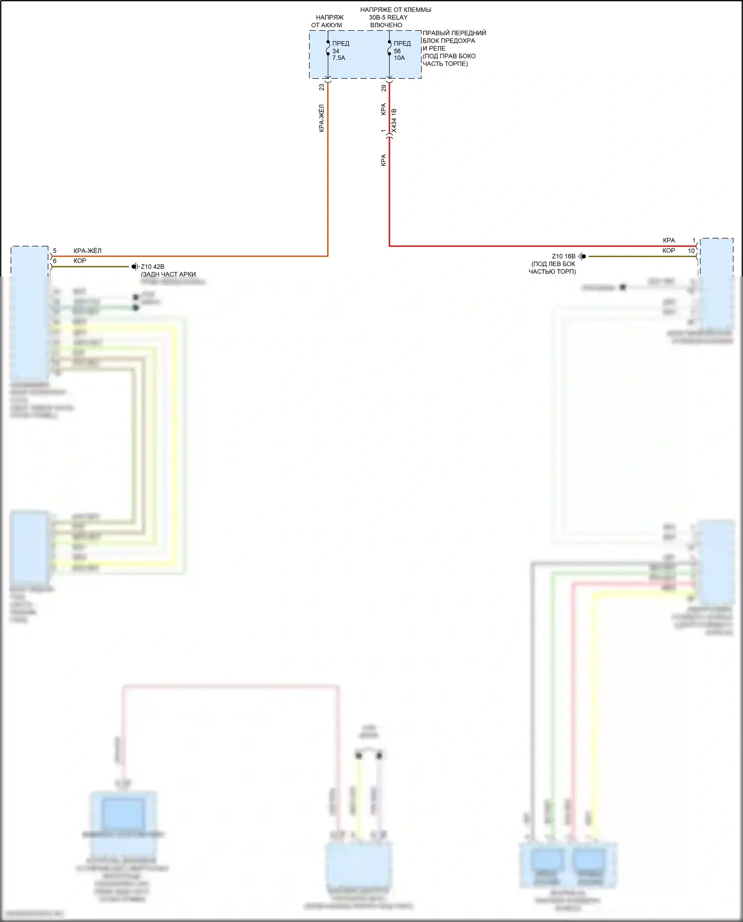 i5 BMW G60 (2023-2024): Электросхема круиз-контроля 