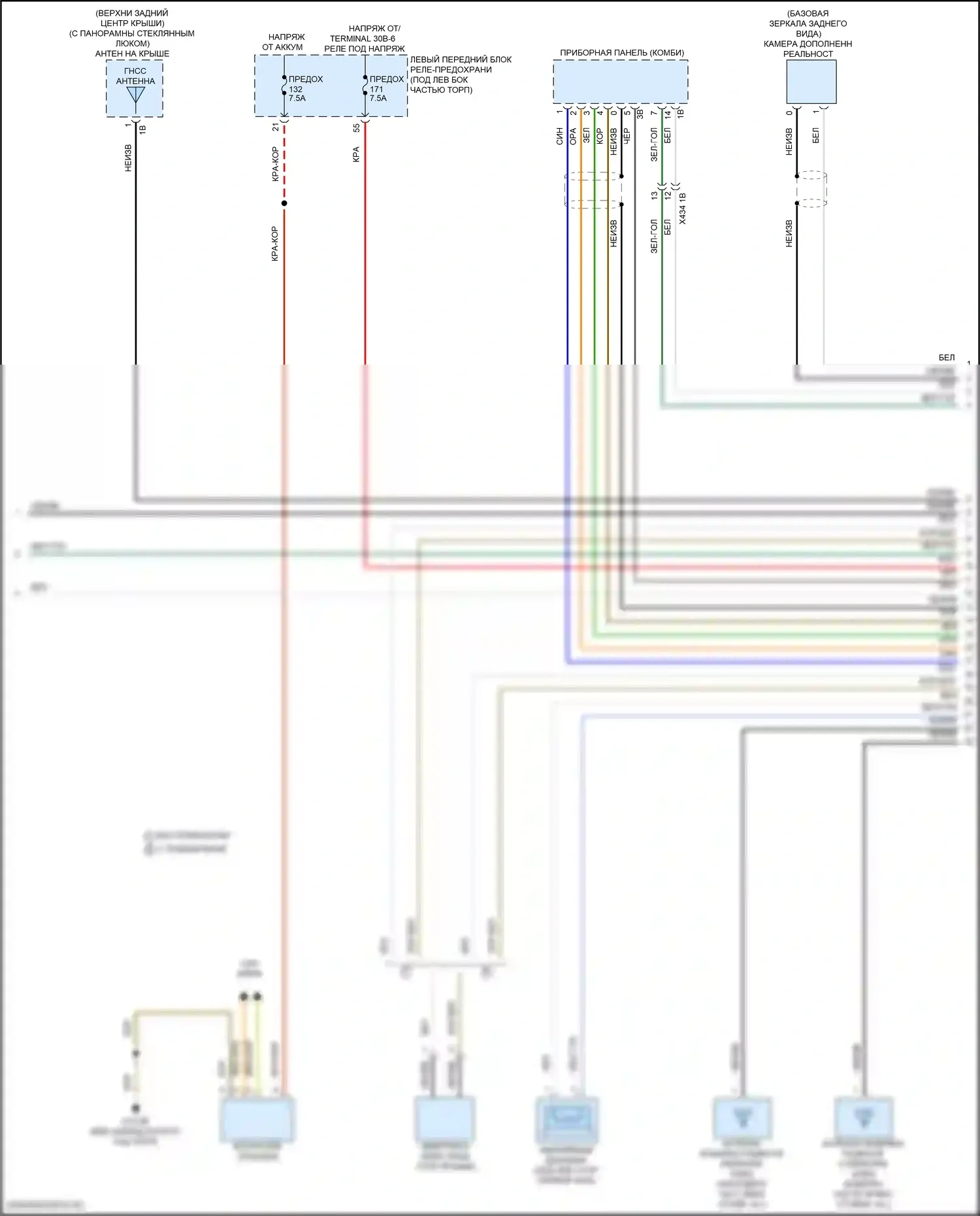 i5 BMW G60 (2023-2024): Электросхема магнитолы, средний уровень (2 из 6) 