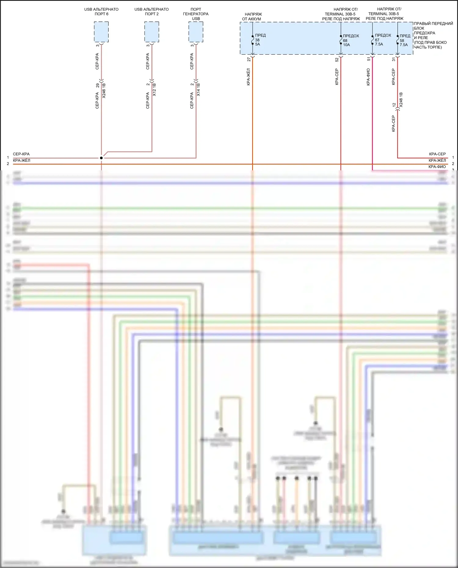 i5 BMW G60 (2023-2024): Электросхема магнитолы, высокий уровень (4 из 7) 