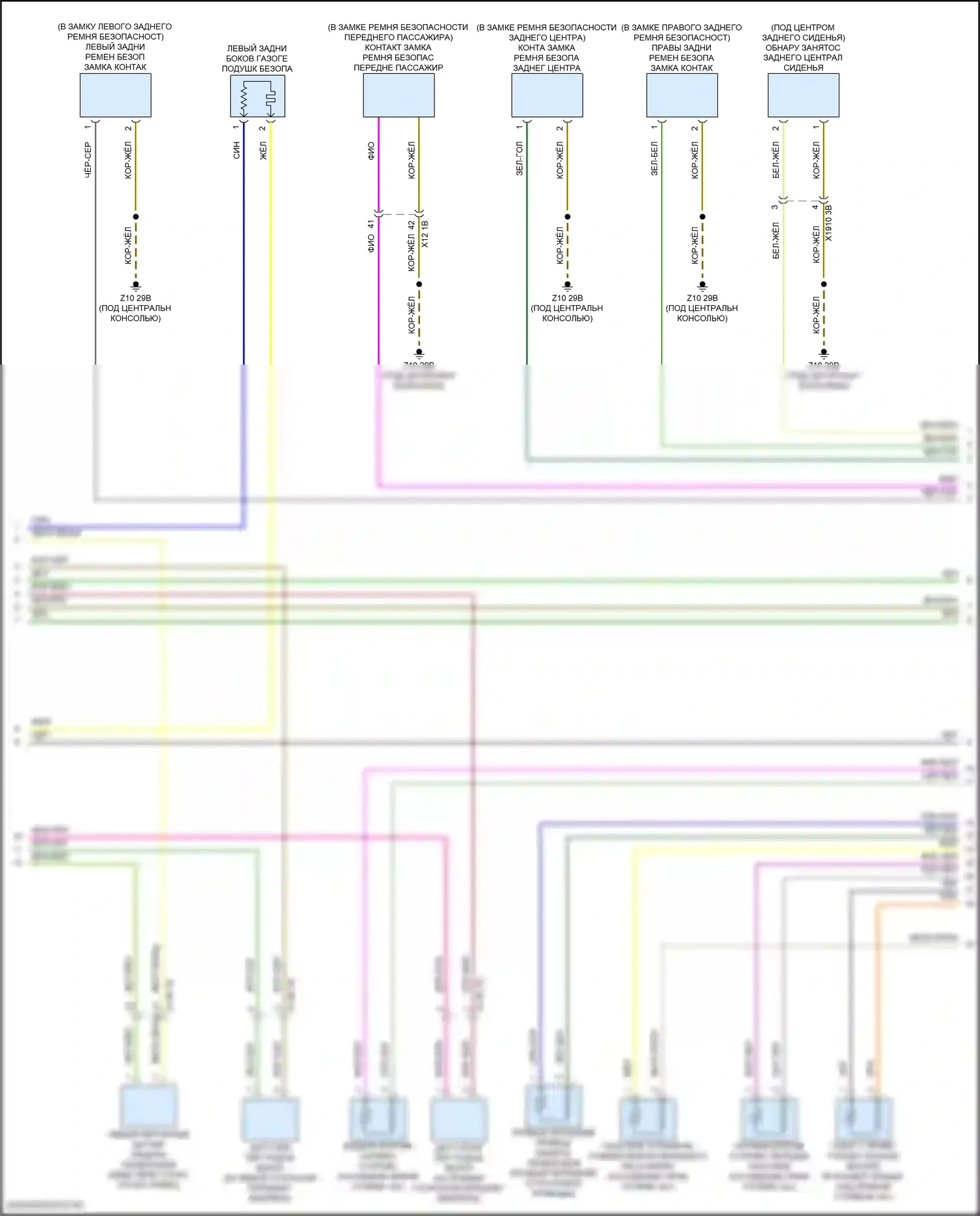 i5 BMW G60 (2023-2024): Электросхема подушек безопасности (2 из 5) 