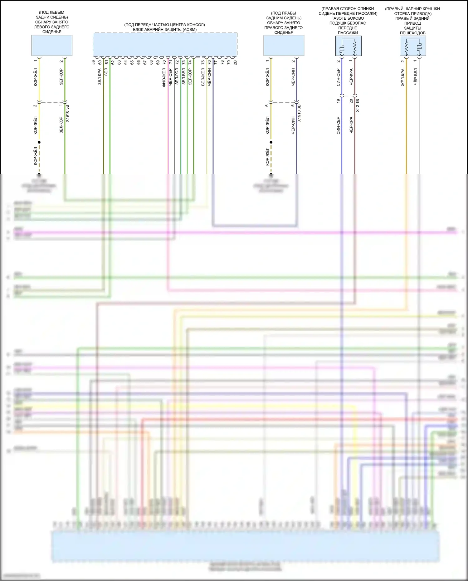 i5 BMW G60 (2023-2024): Электросхема подушек безопасности (3 из 5) 