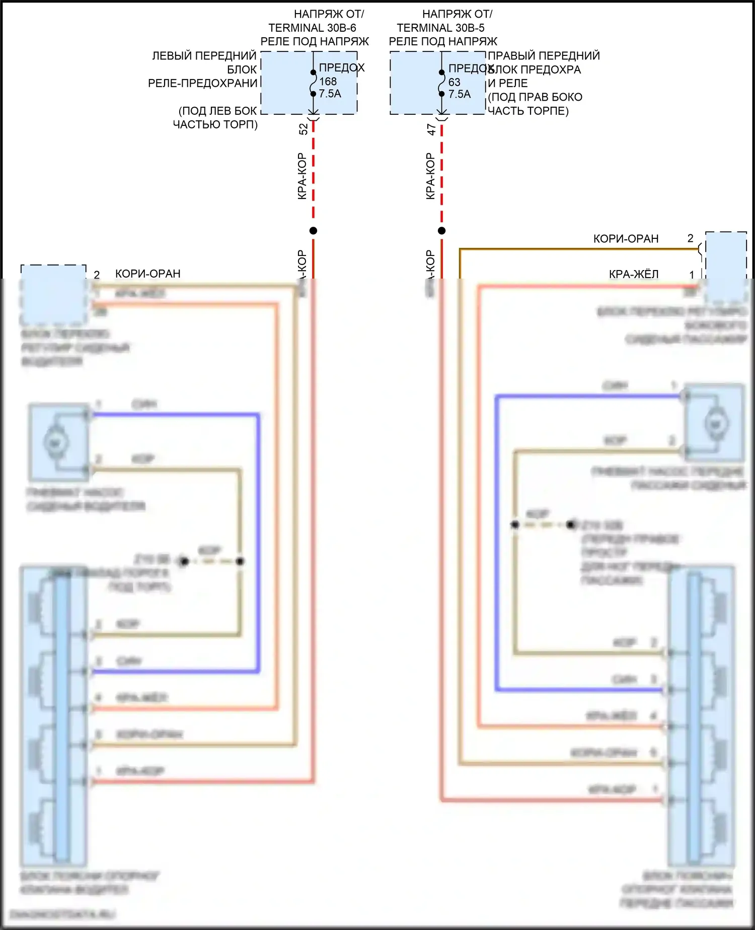 i5 BMW G60 (2023-2024): Поясничная электросхема, без памяти 