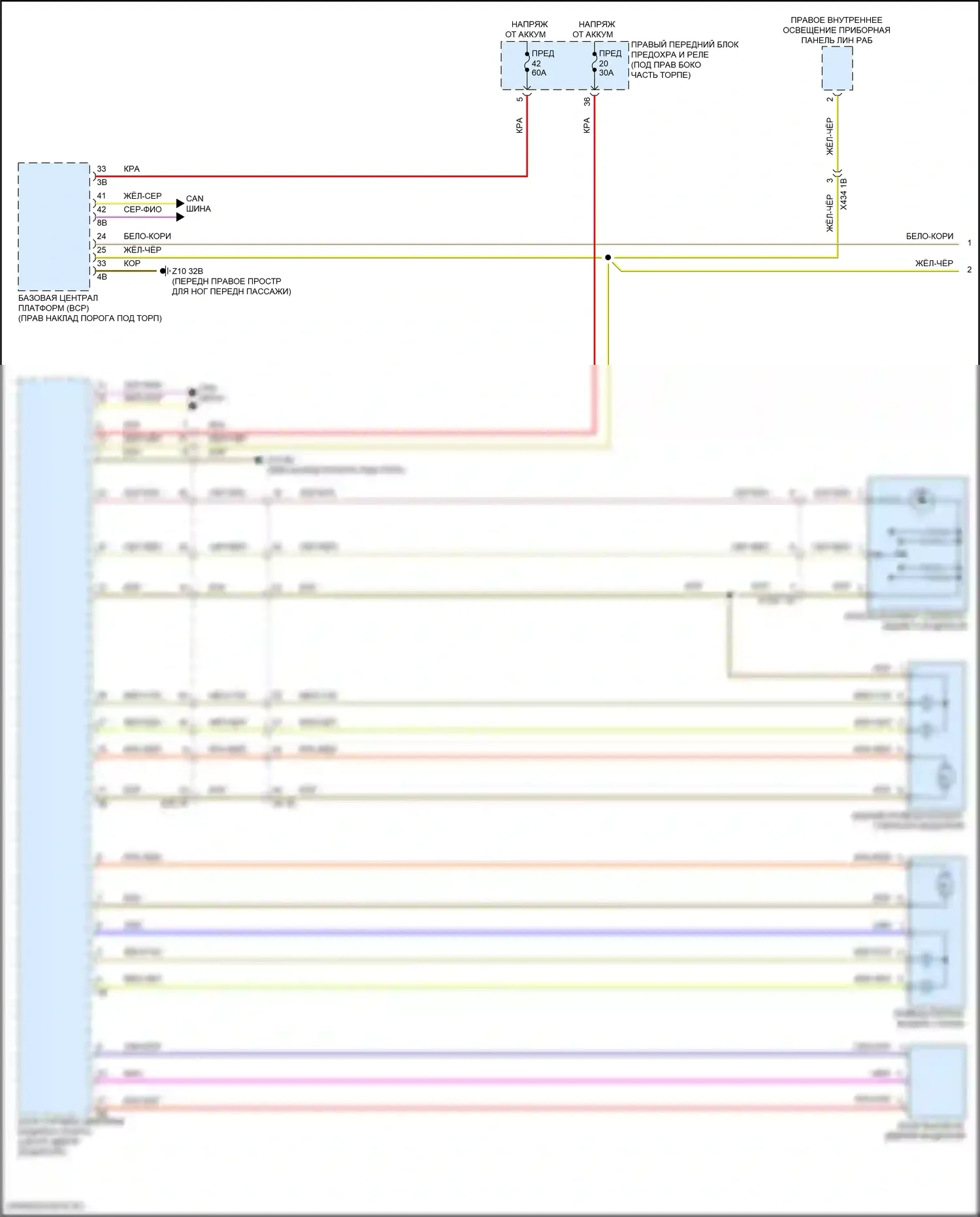 i5 BMW G60 (2023-2024): Электросхема стеклоподъемников (1 из 2) 