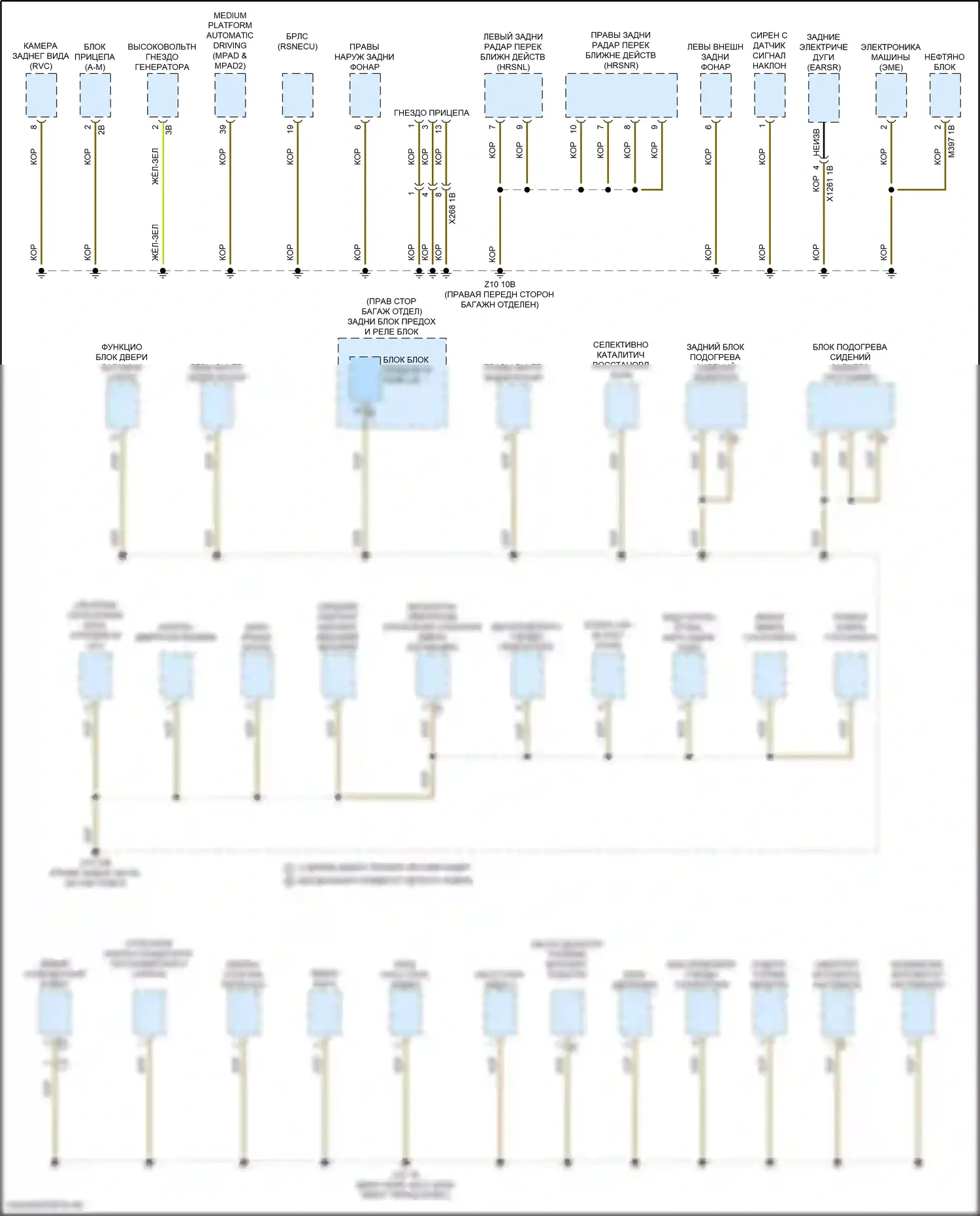i5 BMW G60 (2023-2024): Электросхема разводки массы (1 из 6) 