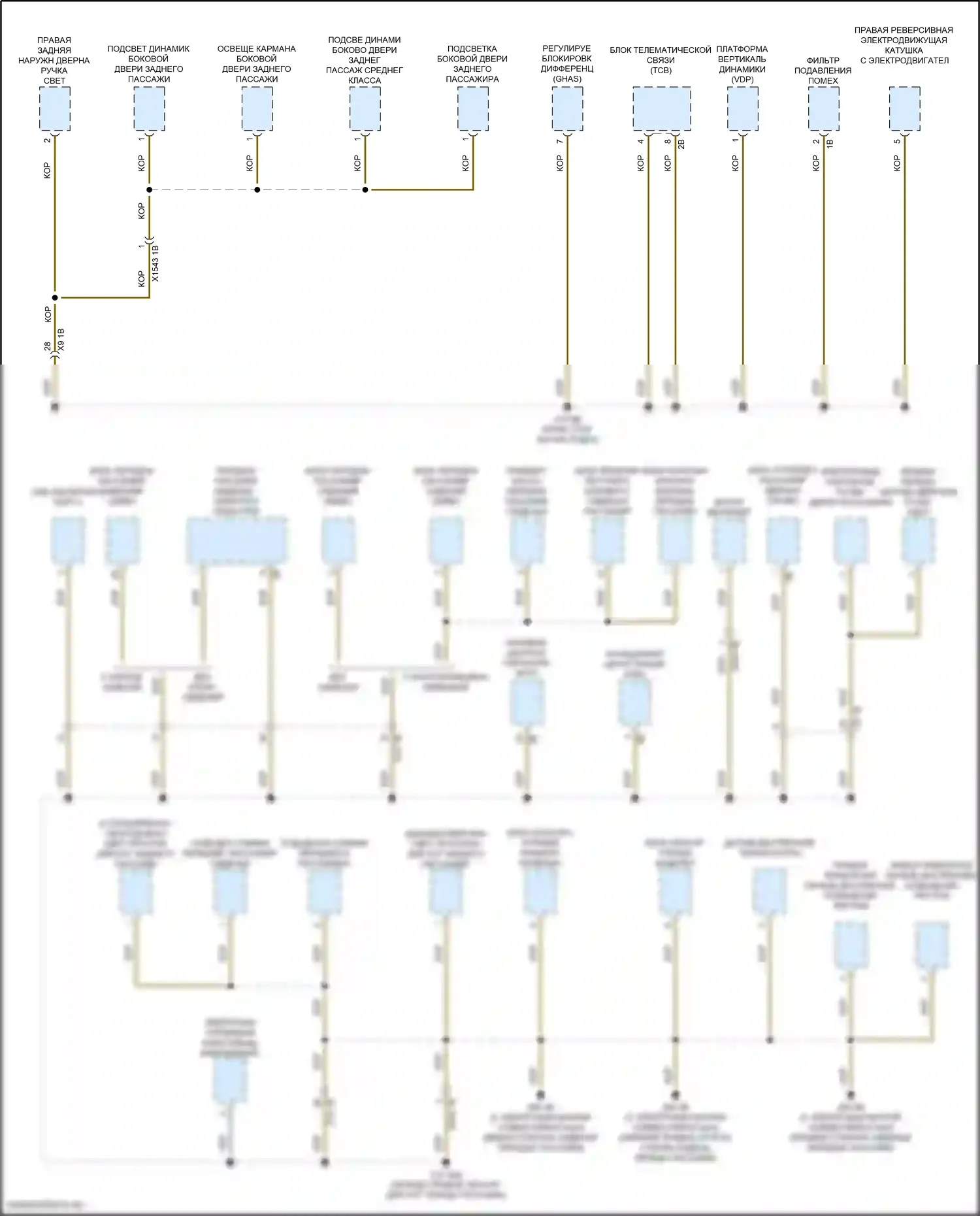 i5 BMW G60 (2023-2024): Электросхема разводки массы (3 из 6) 