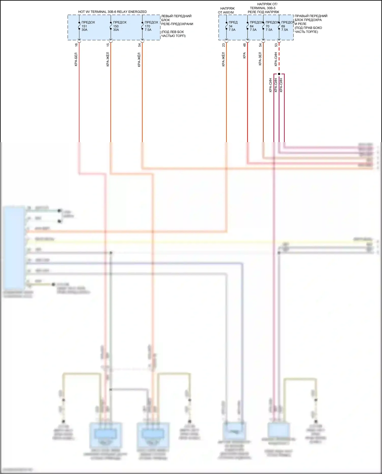 i5 BMW G60 (2023-2024): Электросхема вентилятора охлаждения (1 из 2) 