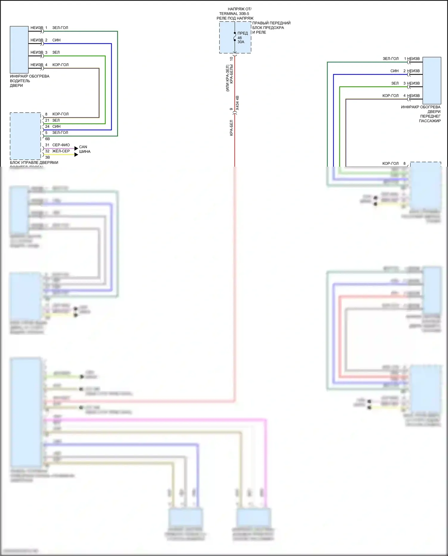 i7 BMW I (2022-2024): Электросхема инфракрасного отопления 