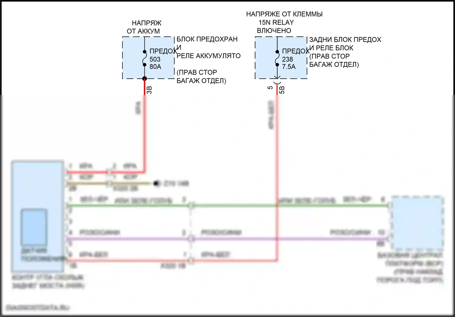 i7 BMW I (2022-2024): Электросхема заднего моста 