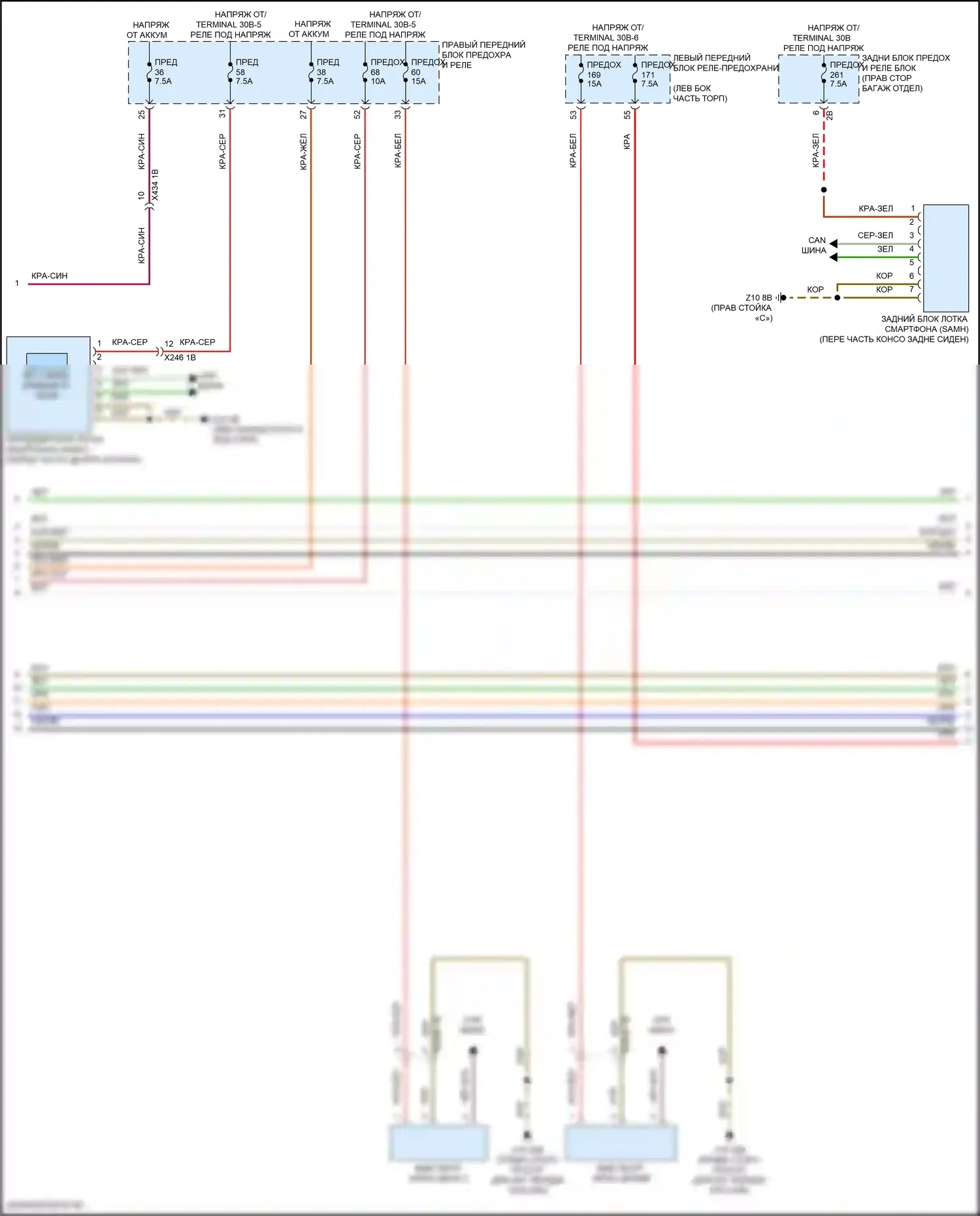 i7 BMW I (2022-2024): Электросхема радиосети, средний уровень (4 из 7) 