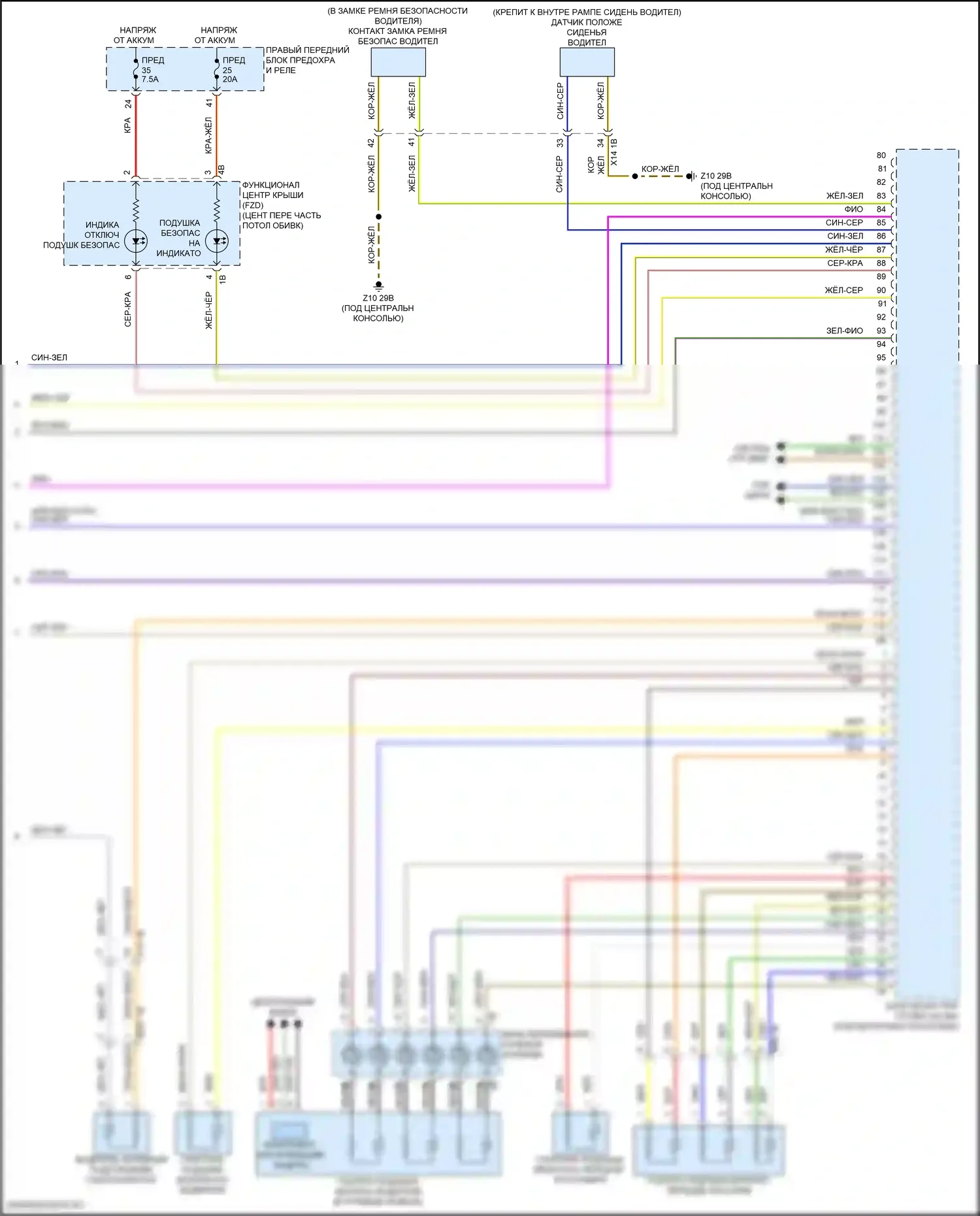 i7 BMW I (2022-2024): Электросхема подушек безопасности (5 из 5) 