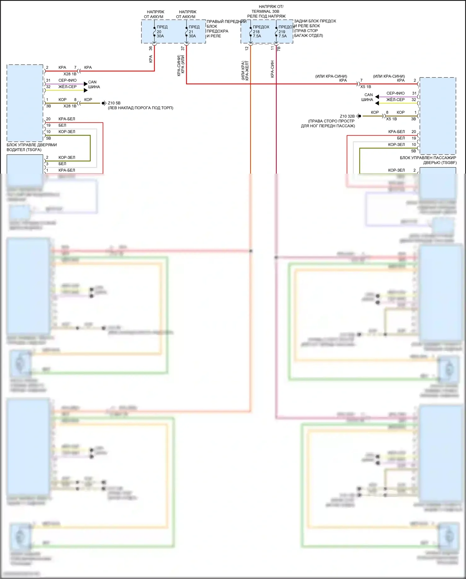 i7 BMW I (2022-2024): Электросхема пневматического кресла 