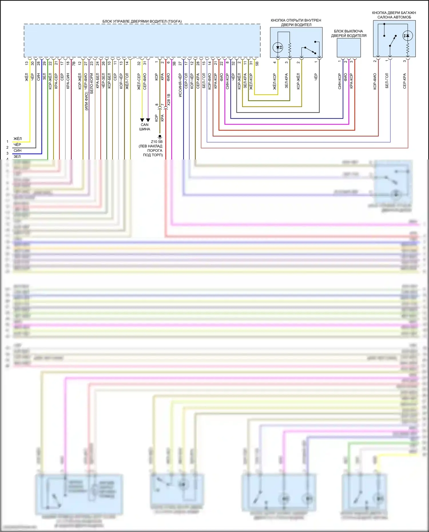 i7 BMW I (2022-2024): Электросхема сигнализации и центрального запирания (3 из 8) 