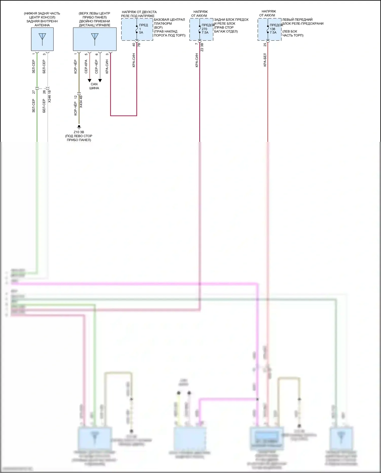 i7 BMW I (2022-2024): Электросхема системы бесключевого доступа (3 из 3) 