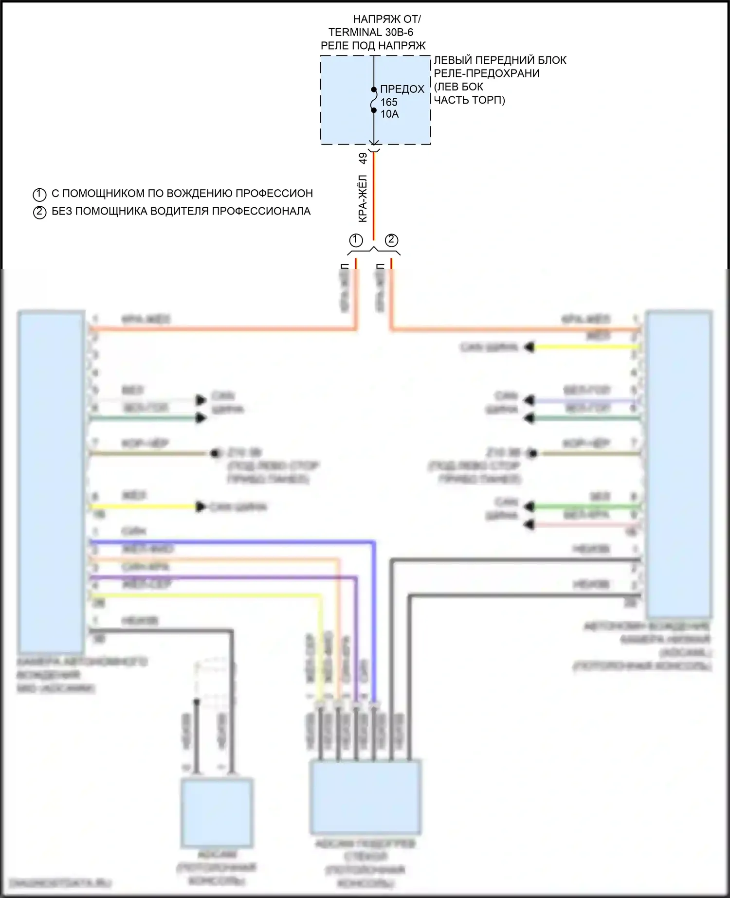 i7 BMW I (2022-2024): Электросхема камеры автоматического вождения 