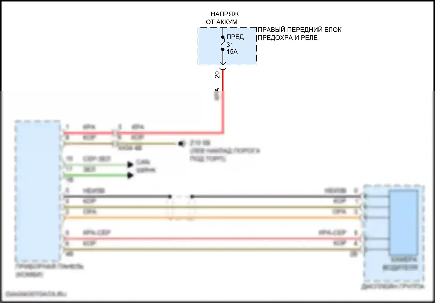 i7 BMW I (2022-2024): Электросхема камеры водителя 
