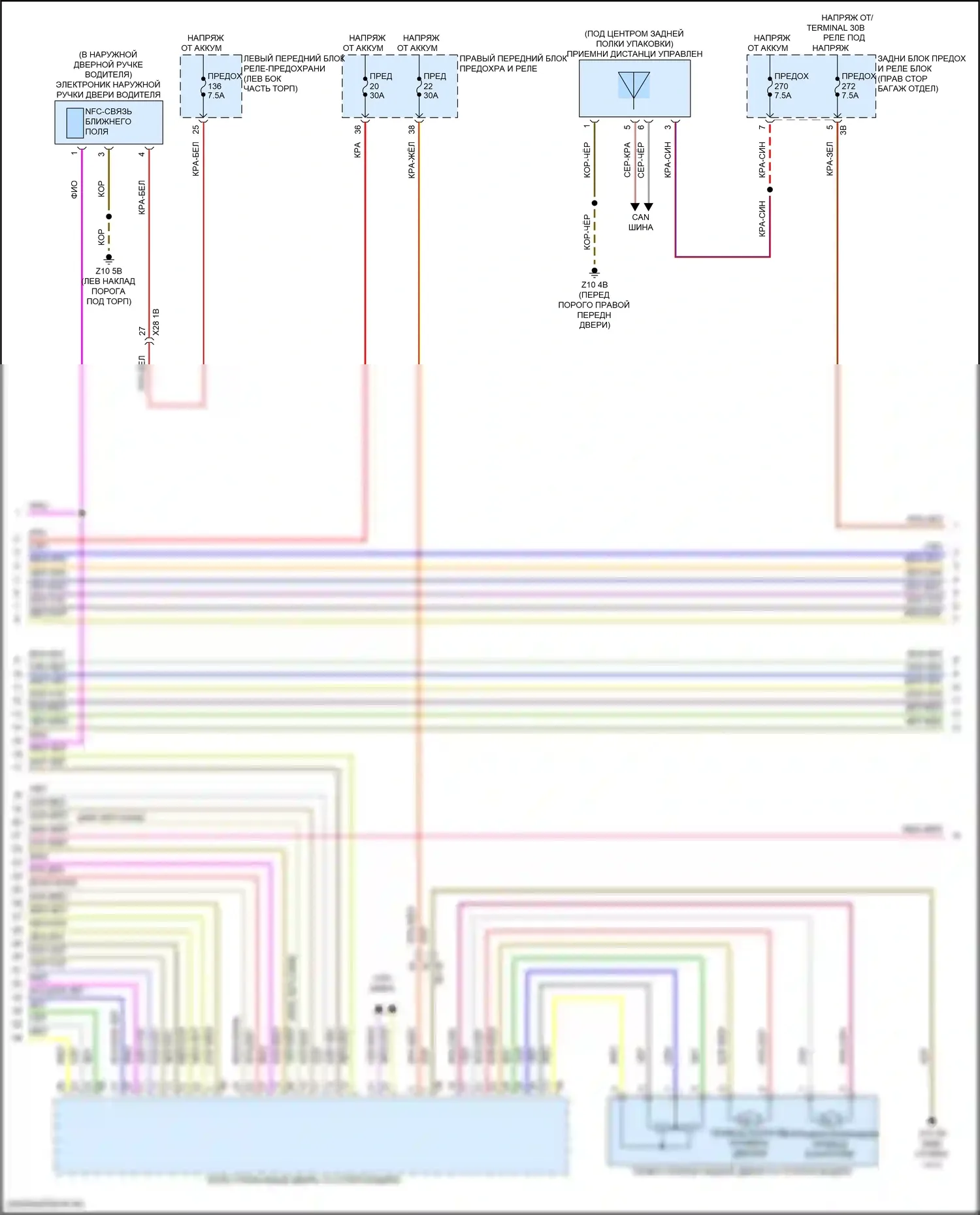 i7 BMW I (2022-2024): Электросхема центрального замка (4 из 8) 