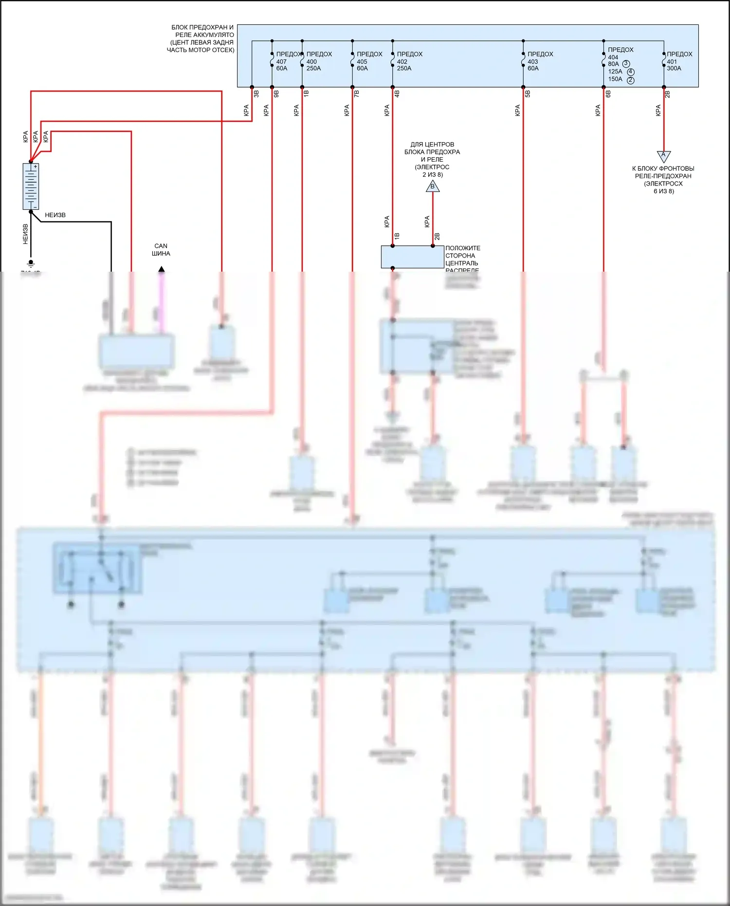 iX BMW i20 (2021-2024): Электросхема блока предохранителей реле (1 из 8) 