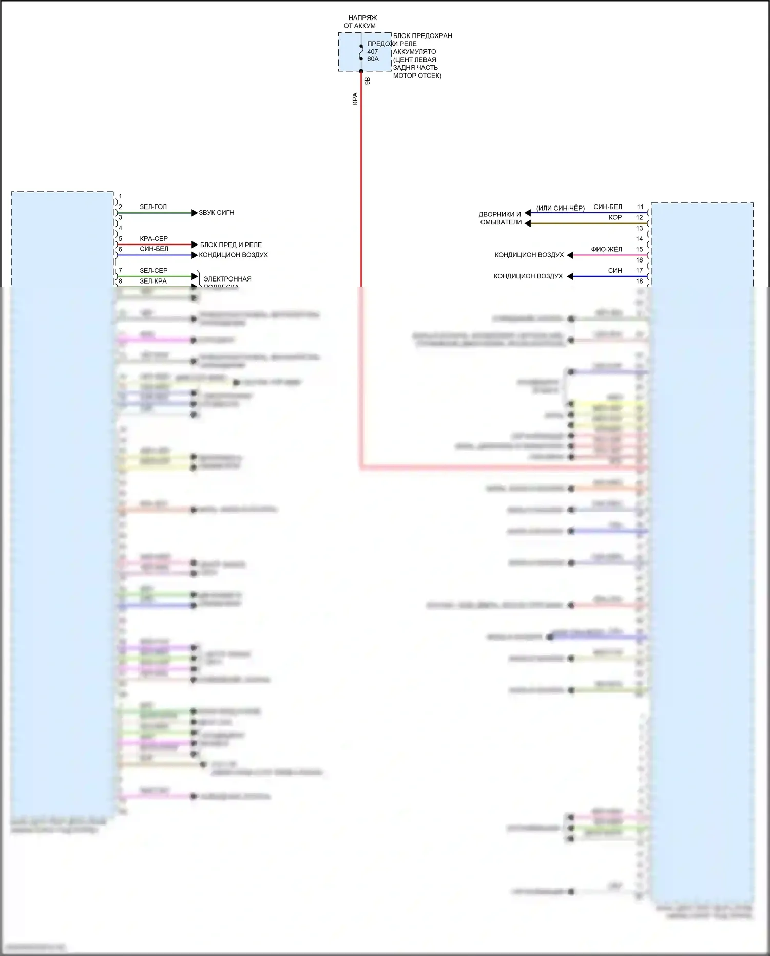 iX BMW i20 (2021-2024): Электросхема блоков управления кузовом (1 из 3) 