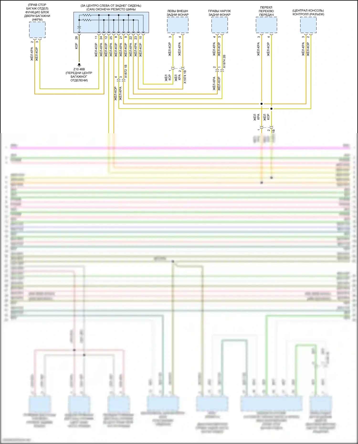 iX BMW i20 (2021-2024): Электросхема шины высокого/низкого уровня (2 из 9) 