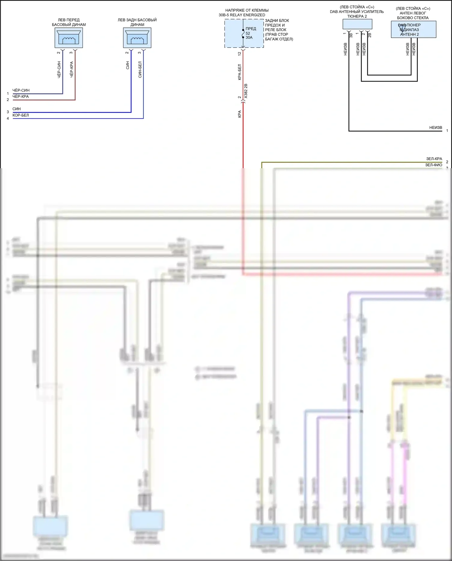 iX BMW i20 (2021-2024): Электросхема радиосистемы, высокий уровень (7 из 8) 