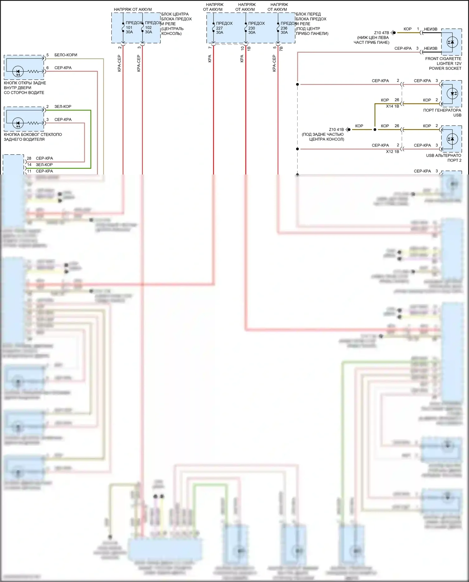 iX BMW i20 (2021-2024): Электросхема подсветки приборной панели 