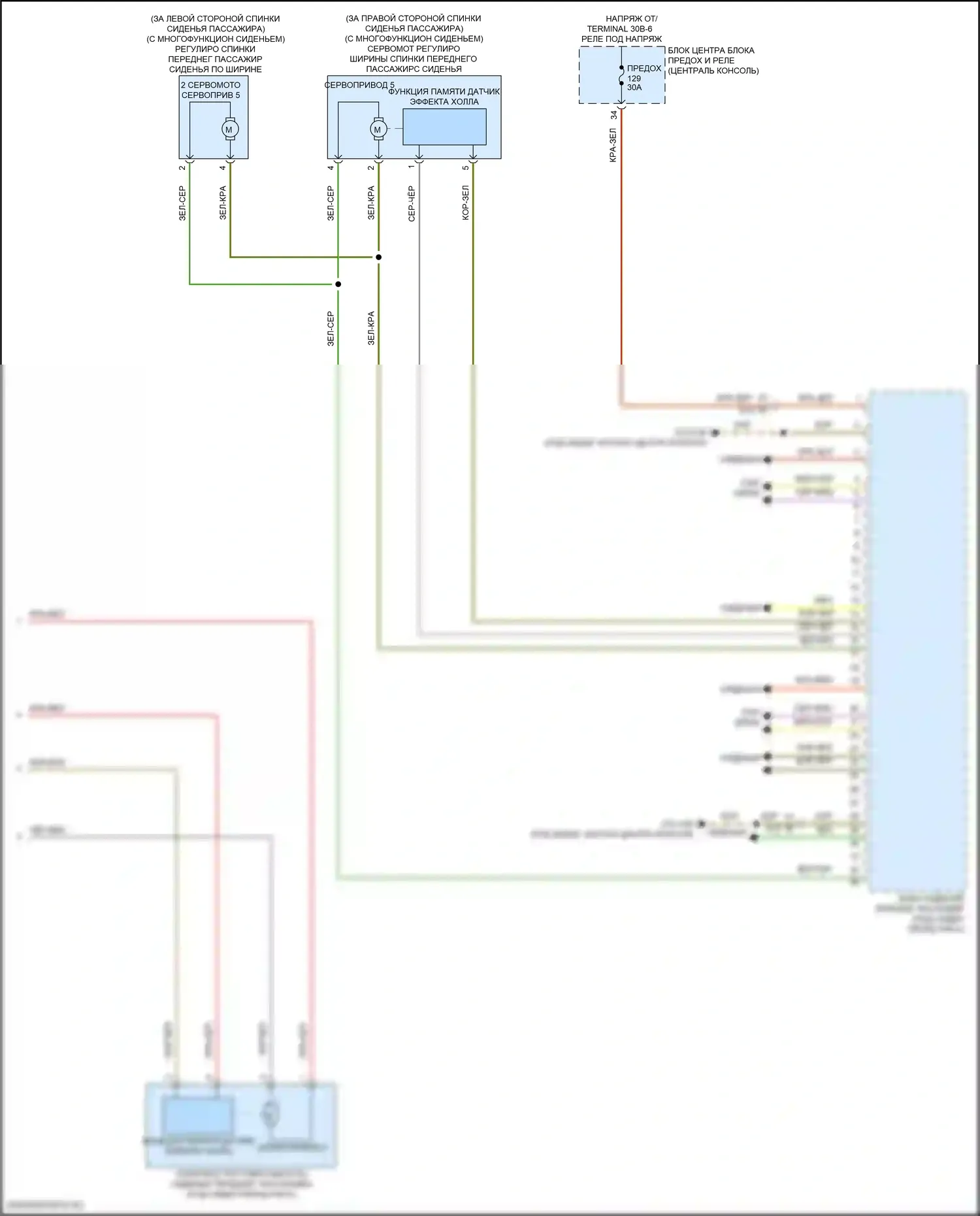iX BMW i20 (2021-2024): Электросхема сиденья памяти пассажира (2 из 2) 