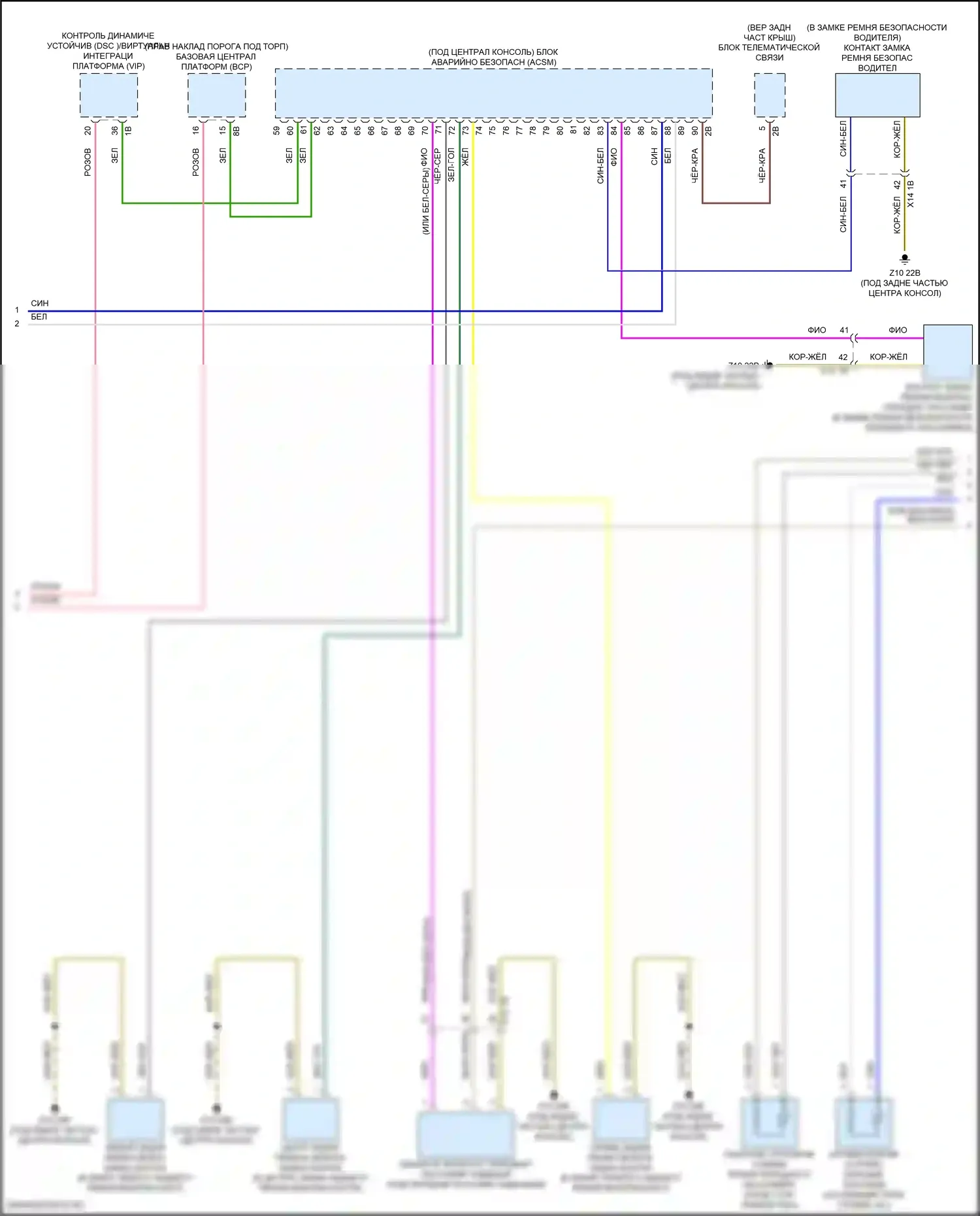iX BMW i20 (2021-2024): Электросхема подушек безопасности (2 из 4) 