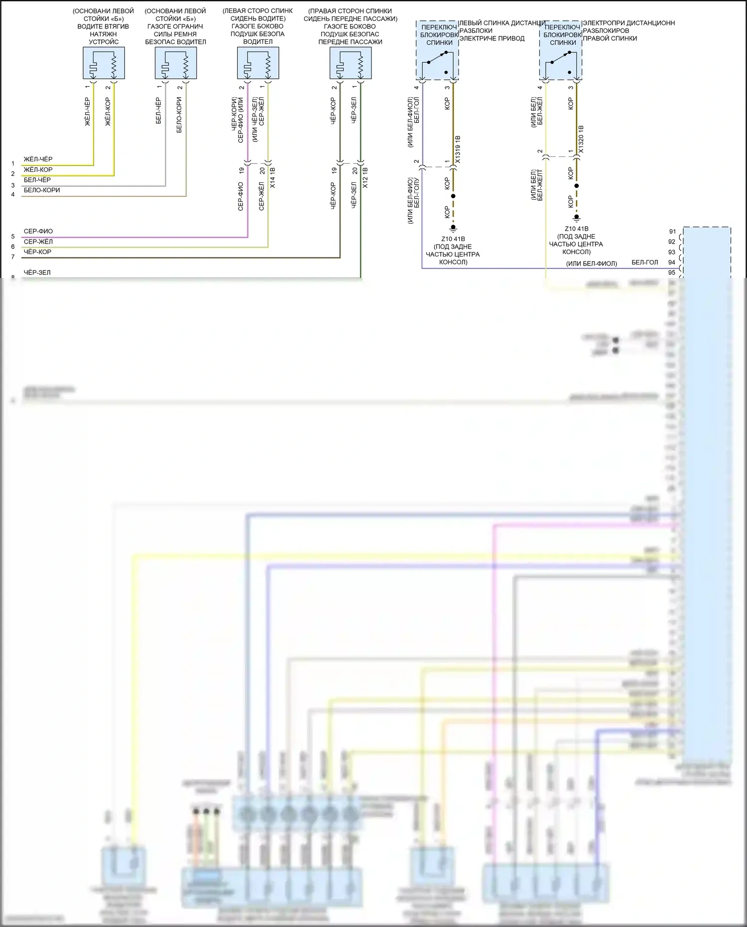 iX BMW i20 (2021-2024): Электросхема подушек безопасности (4 из 4) 