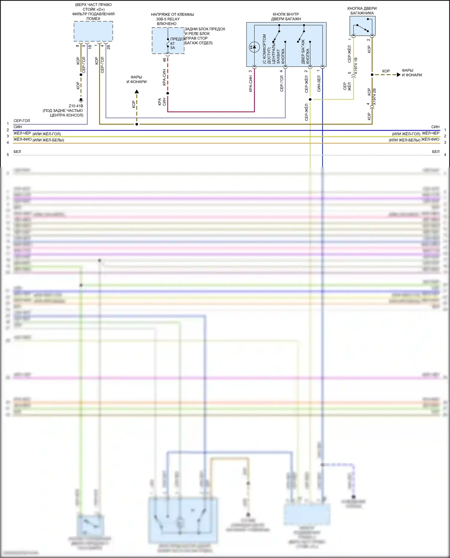 iX BMW i20 (2021-2024): Электросхема сигнализации и центрального запирания (2 из 7) 