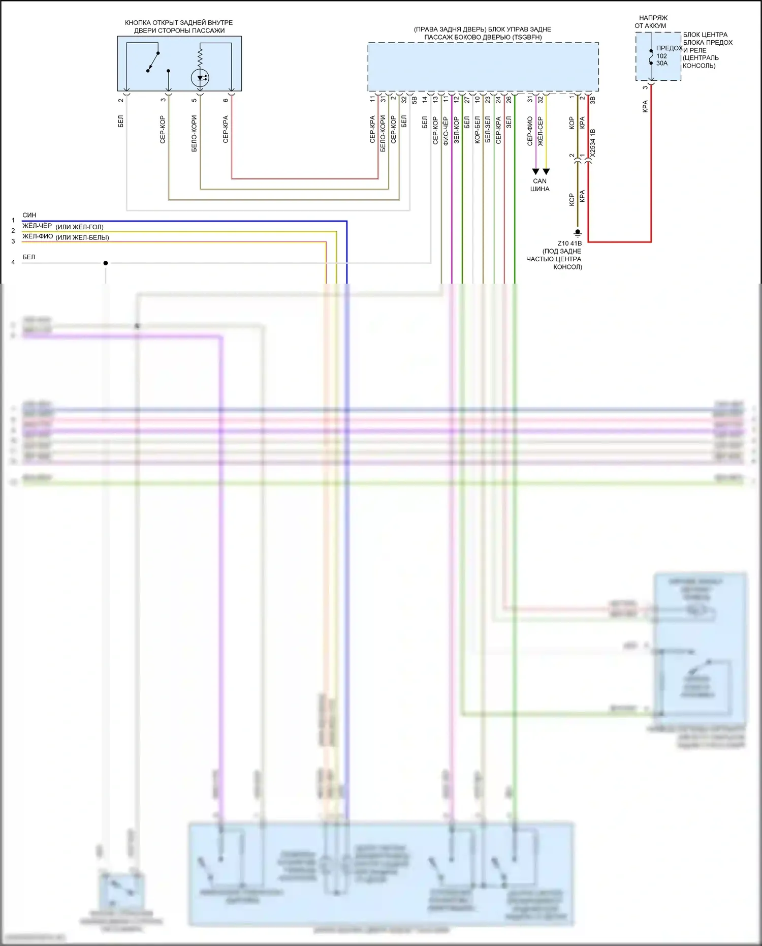 iX BMW i20 (2021-2024): Электросхема сигнализации и центрального запирания (6 из 7) 