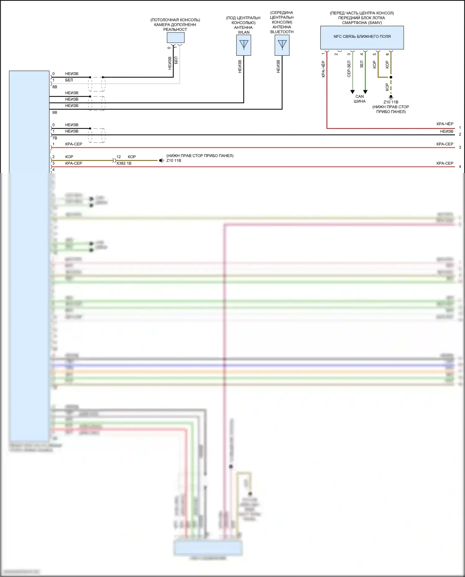 iX BMW i20 (2021-2024): Электросхема навигации, средний уровень (1 из 6) 