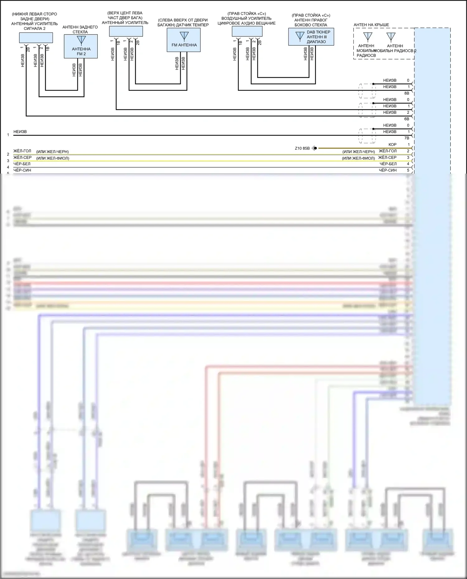 iX BMW i20 (2021-2024): Электросхема навигации, средний уровень (6 из 6) 