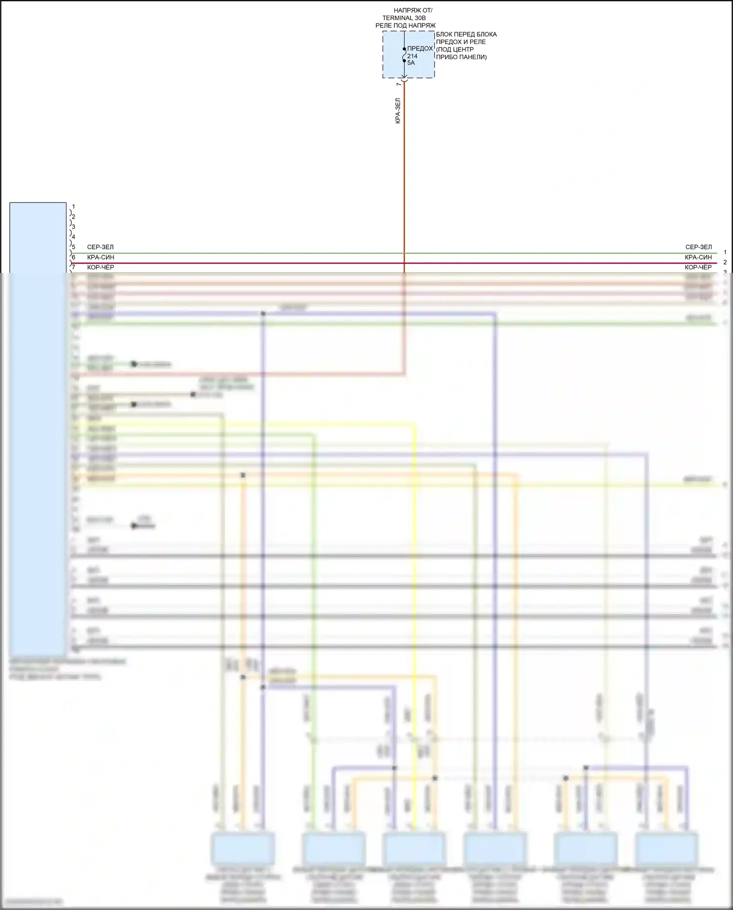 iX BMW i20 (2021-2024): Электросхема парктроника, с камерой кругового обзора (1 из 2) 