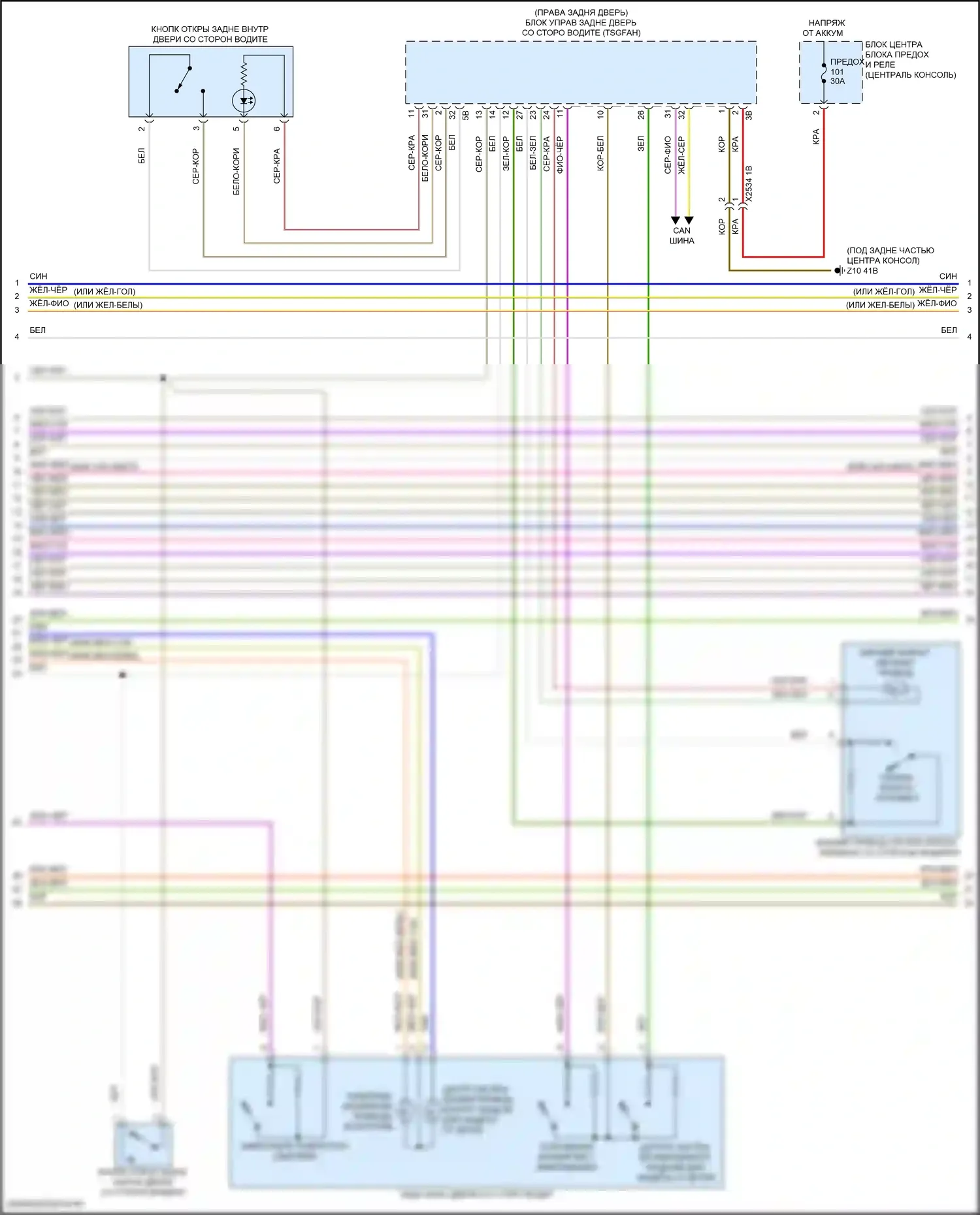 iX BMW i20 (2021-2024): Электросхема центрального замка (3 из 7) 