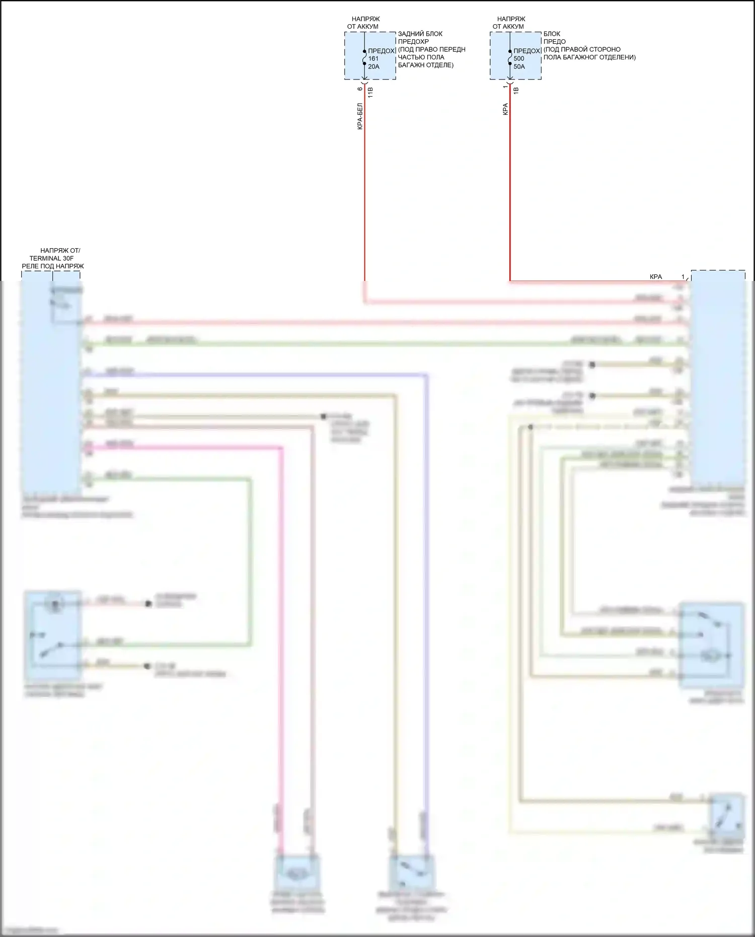 M2 BMW F87 рестайлинг (2017-2021): Электросхема открытия багажника и лючка топливного бака 