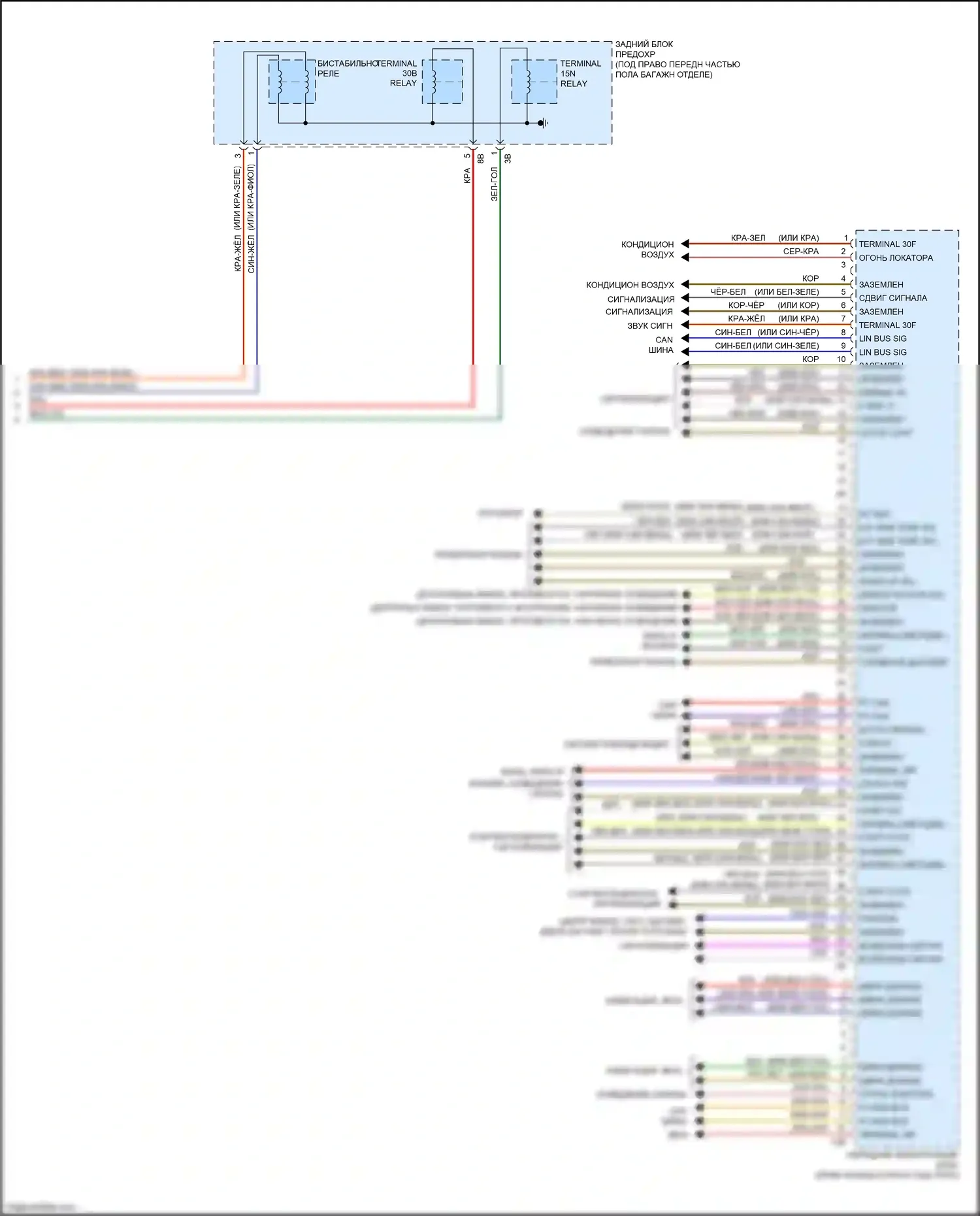 M2 BMW F87 рестайлинг (2017-2021): Электросхема переднего электронного блока управления (3 из 3) 
