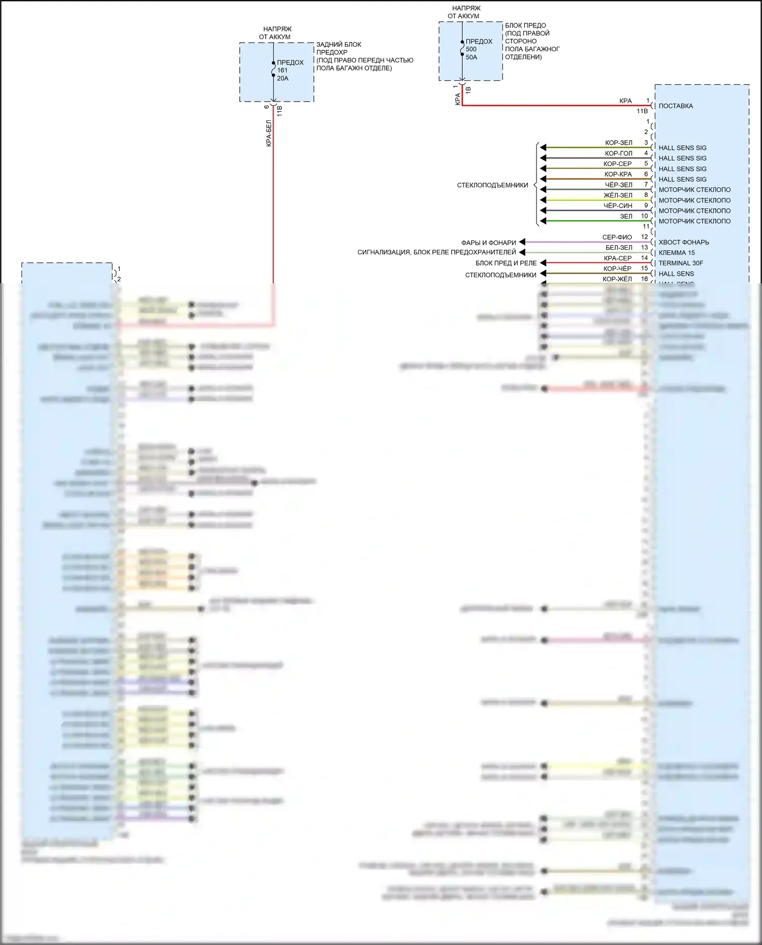M2 BMW F87 рестайлинг (2017-2021): Электросхема заднего электронного блока управления 