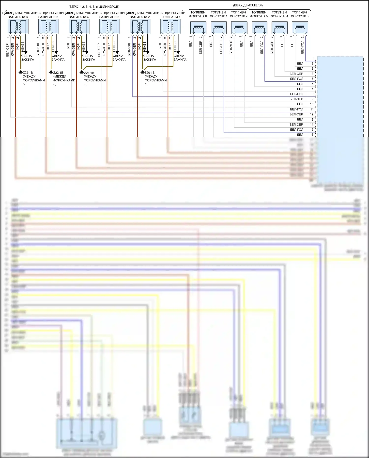 M2 BMW F87 рестайлинг (2017-2021): Электросхема двигателя 3,0л турбо (3 из 5) 