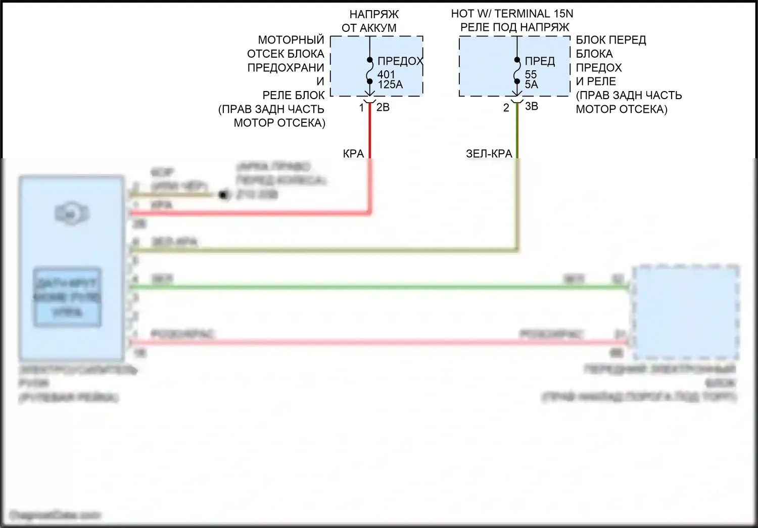 M2 BMW F87 рестайлинг (2017-2021): Электросхема электроусилителя руля 