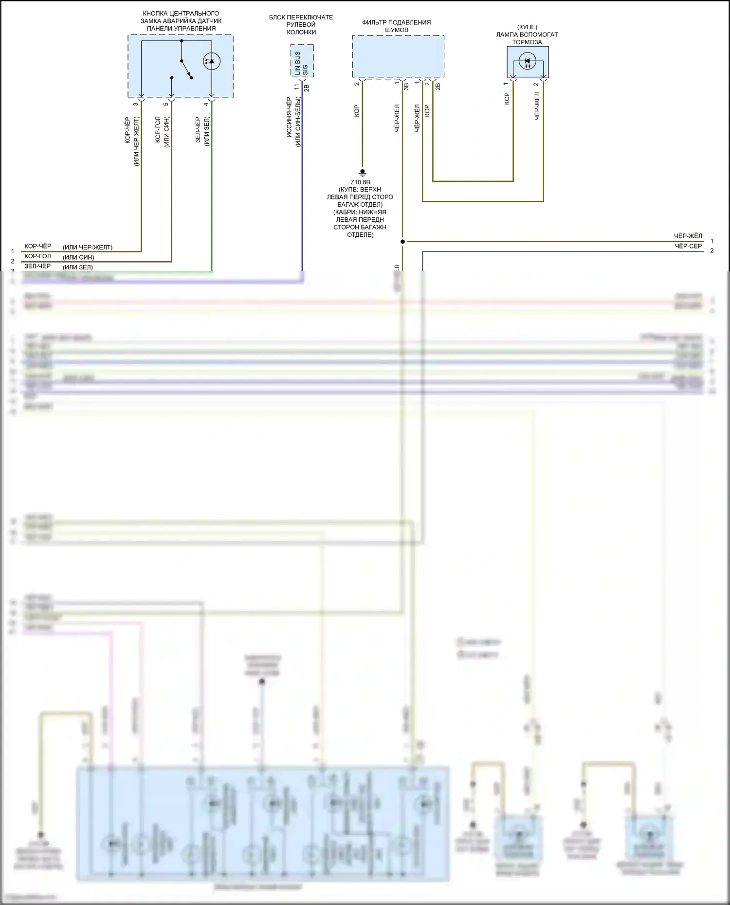 M2 BMW F87 рестайлинг (2017-2021): Электросхема фар и фонарей (2 из 3) 