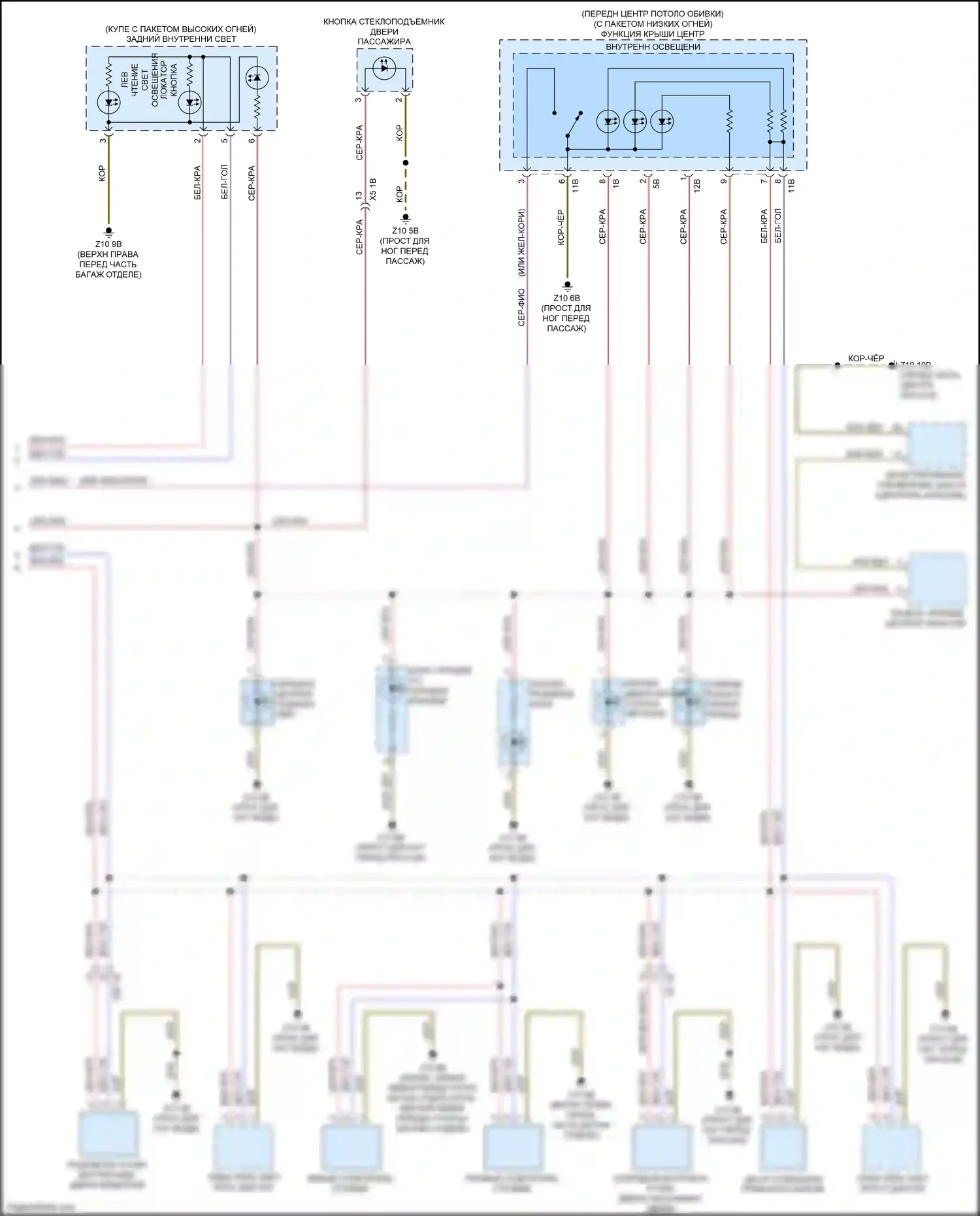 M2 BMW F87 рестайлинг (2017-2021): Электросхема подсветки приборной панели (2 из 2) 