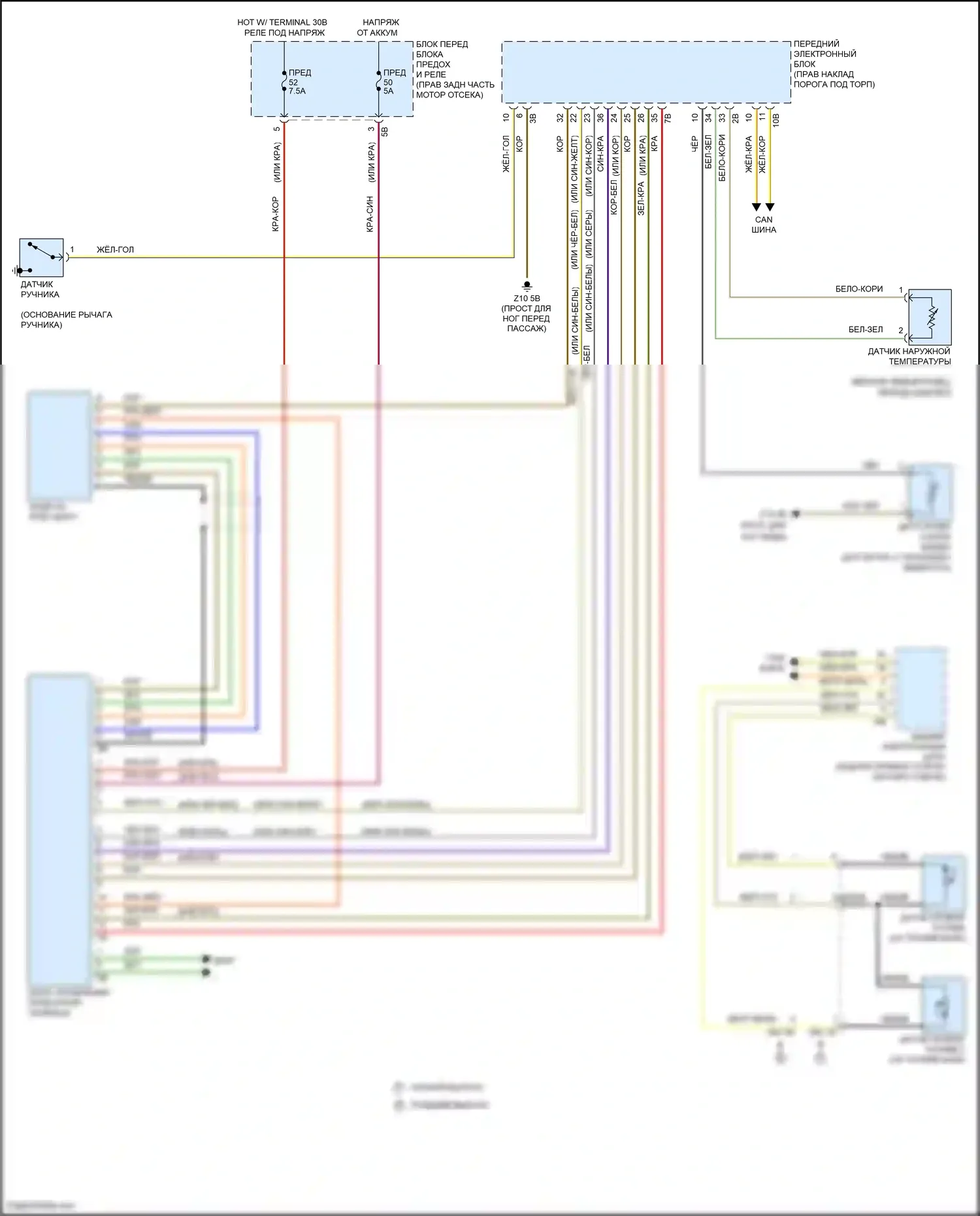 M2 BMW F87 рестайлинг (2017-2021): Электросхема приборной панели 