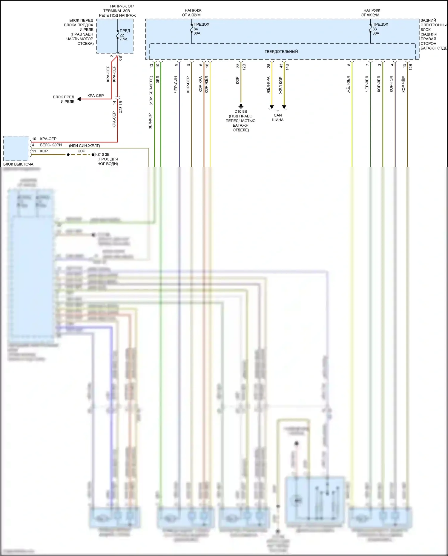M2 BMW F87 рестайлинг (2017-2021): Стеклоподъемники электросхема 
