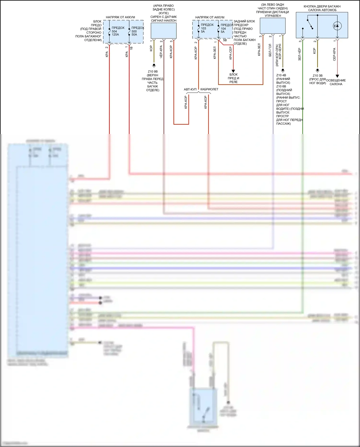 M2 BMW F87 рестайлинг (2017-2021): Электросхема центрального замка (1 из 3) 