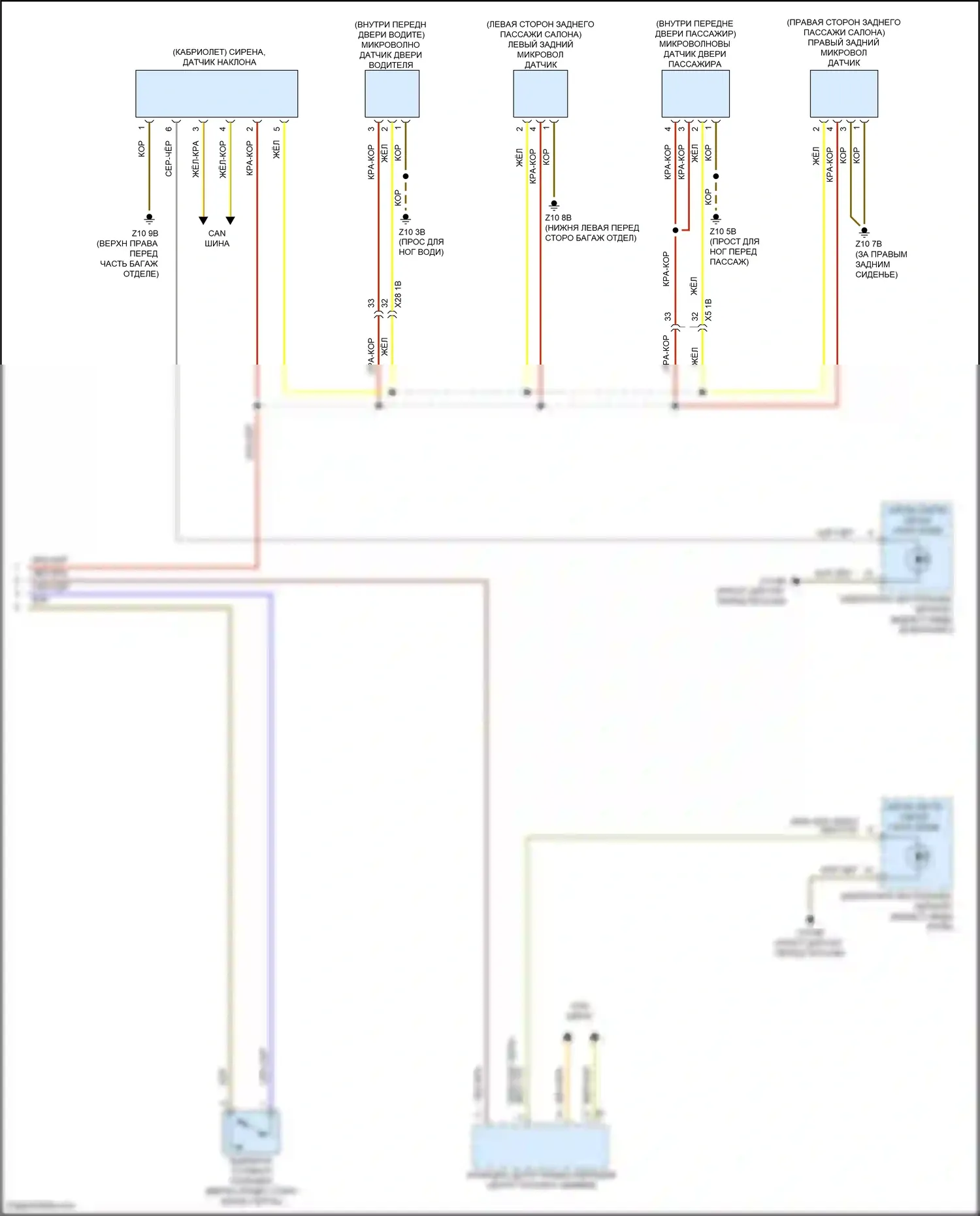 M2 BMW F87 рестайлинг (2017-2021): Электросхема центрального замка (3 из 3) 